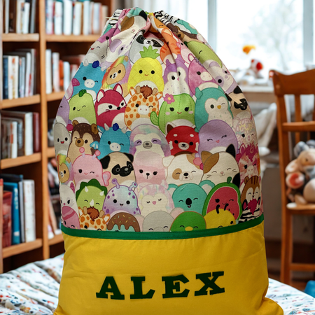 Children's Library Bag , Handmade, Personalised