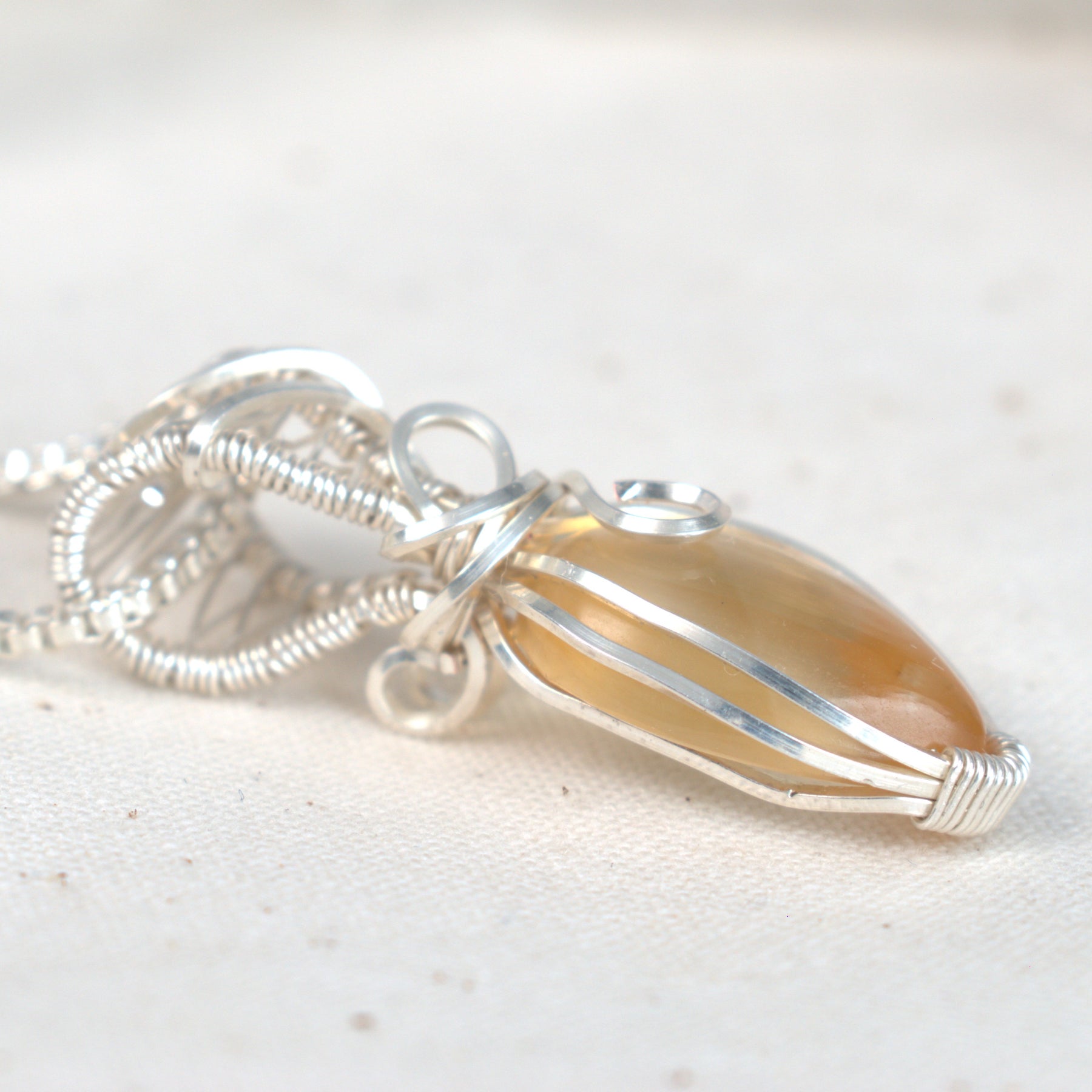 Citrine Keepsake – November Birthstone Silver-Filled Pendant