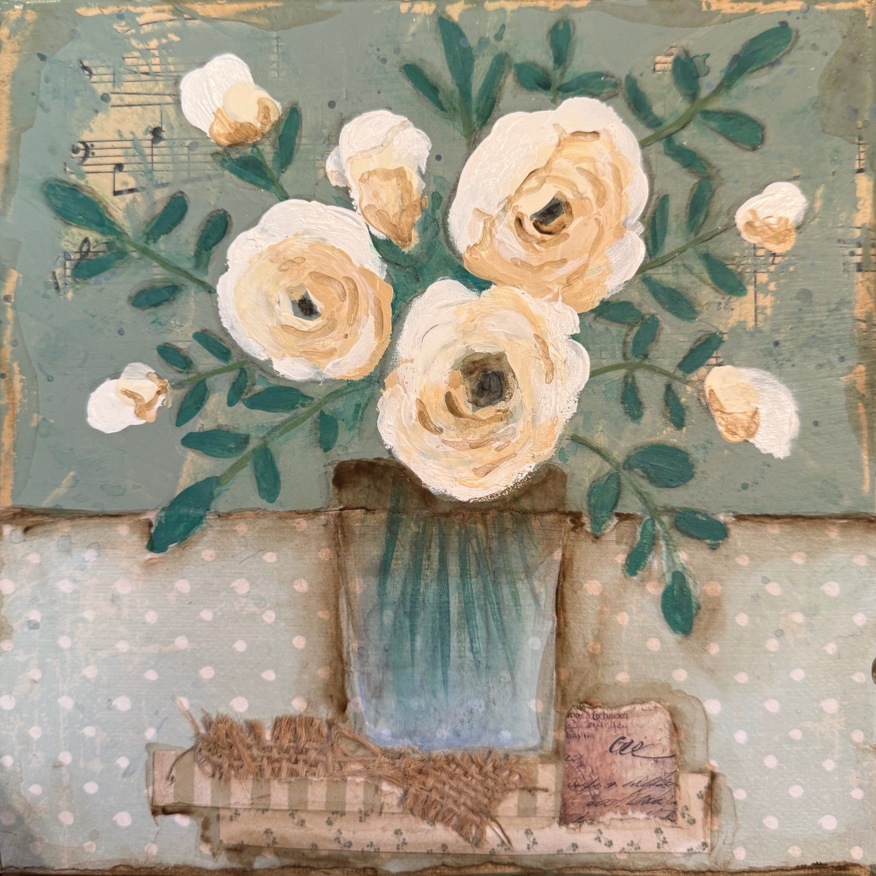 White Roses - A Vase Full of Memory