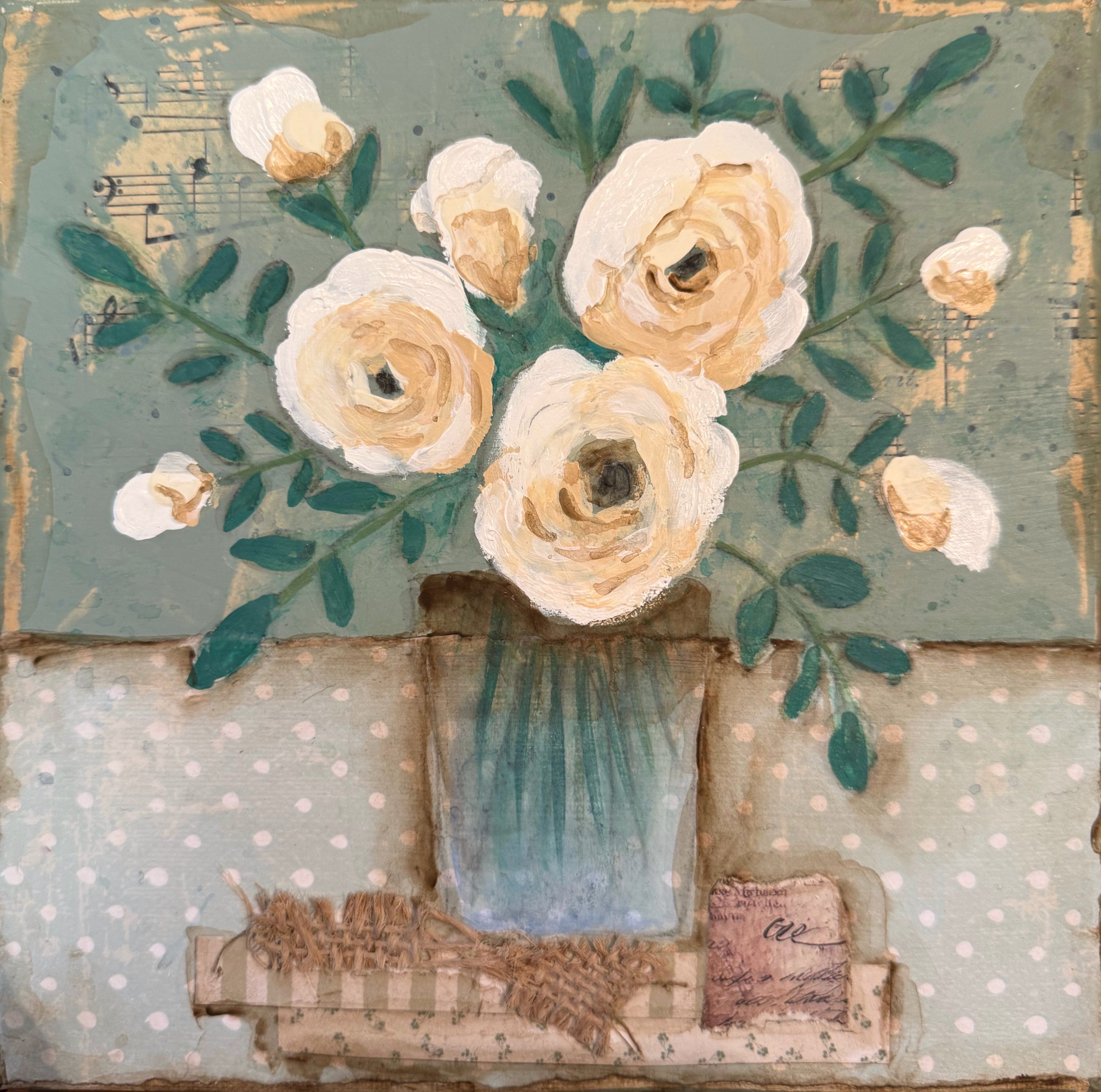 White Roses - A Vase Full of Memory