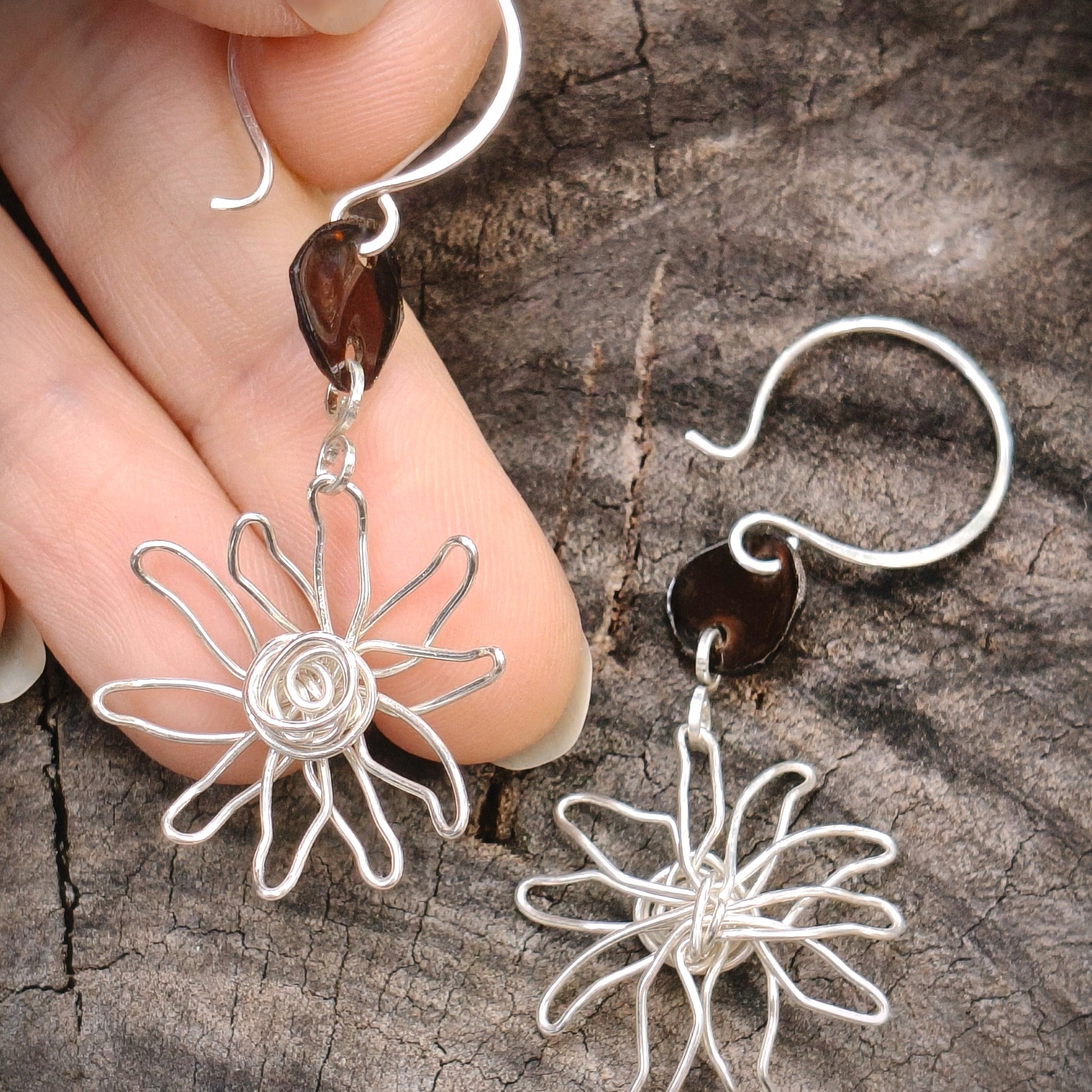 Daisy If I Do | sterling silver flower earrings