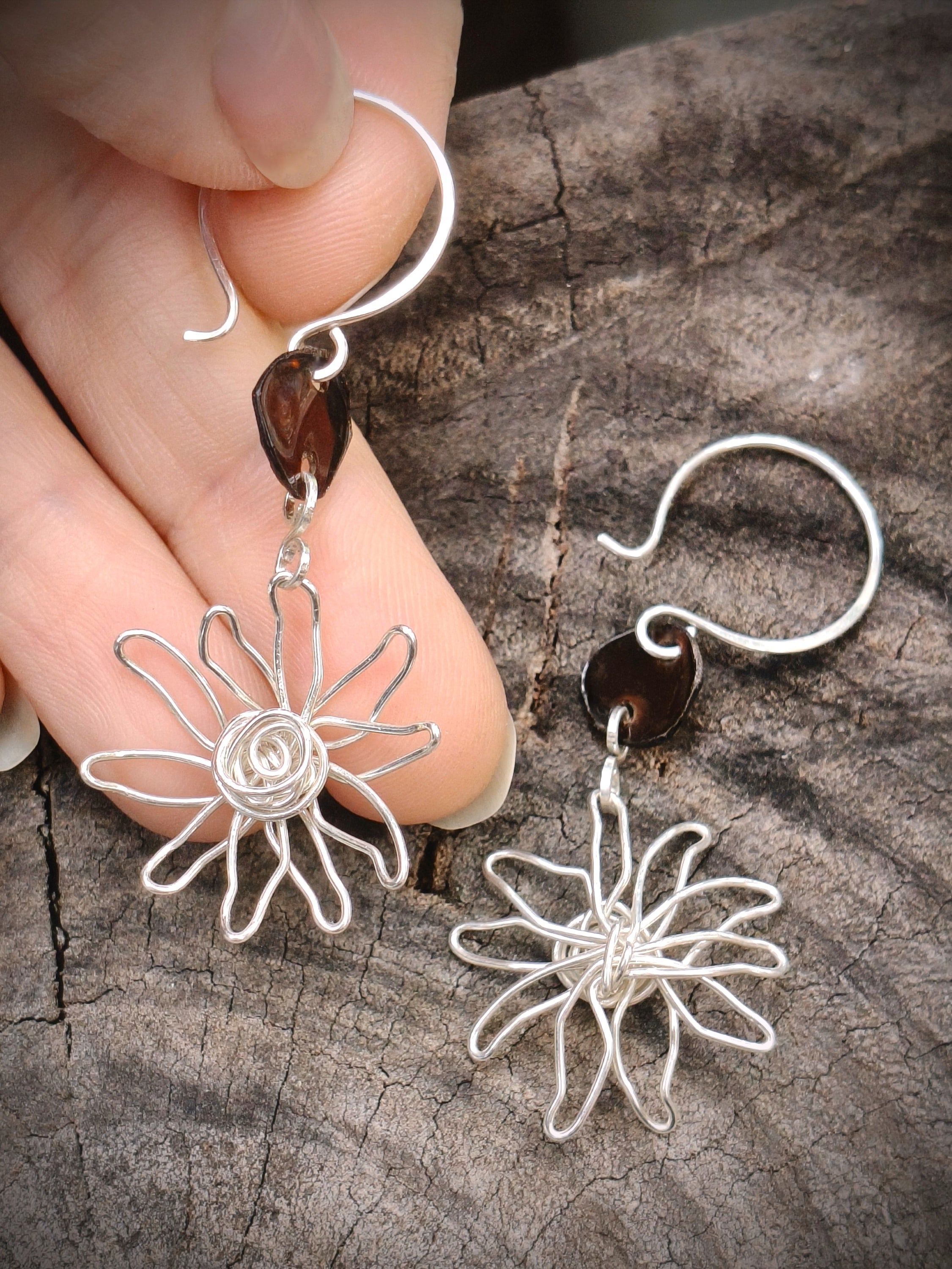 Daisy If I Do | sterling silver flower earrings