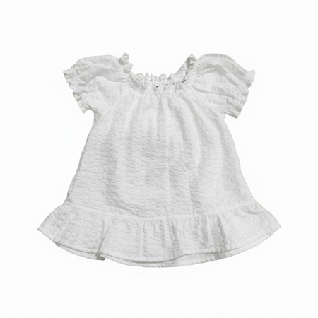White puffed sleeve Boho top