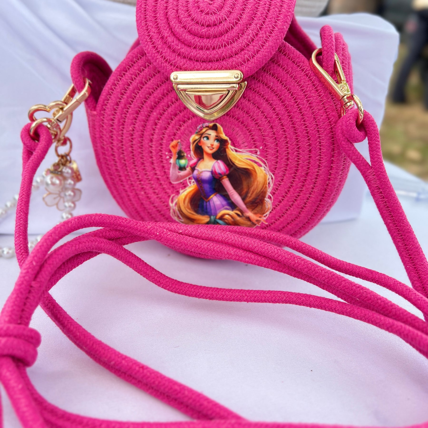 Handmade Pink Princess Crossbody Bag