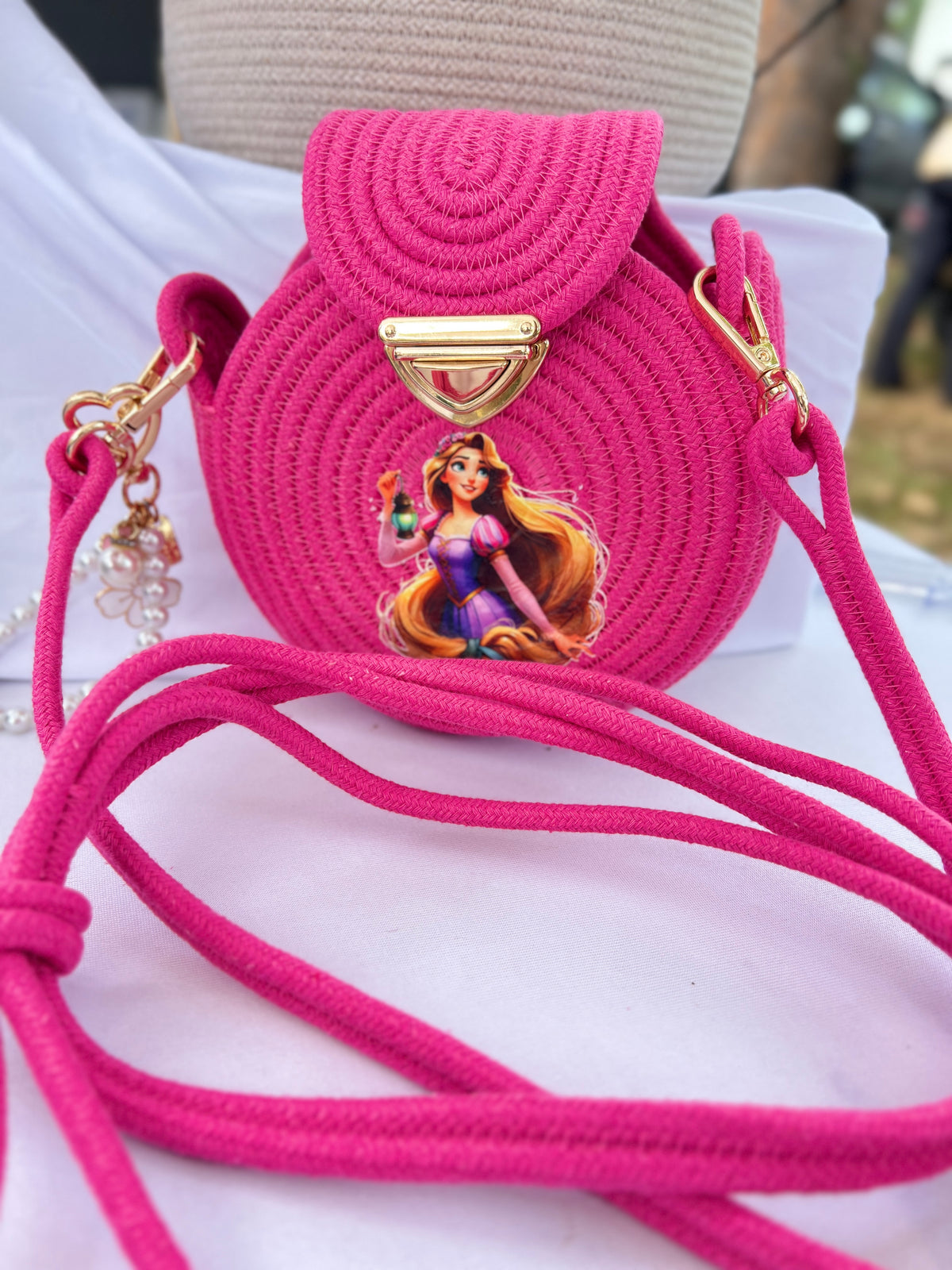 Handmade Pink Princess Crossbody Bag