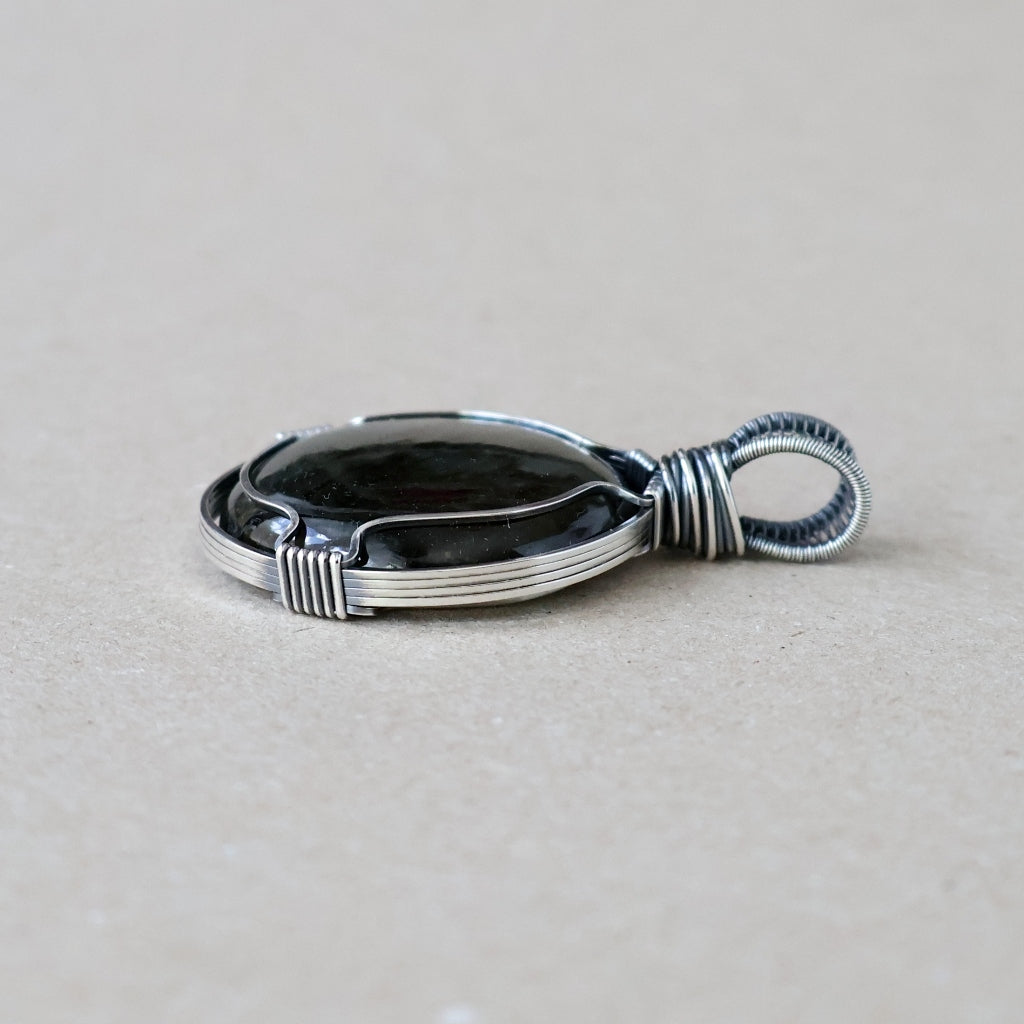 Handcrafted Labradorite Pendant - Dark Moon Talisman of Magick