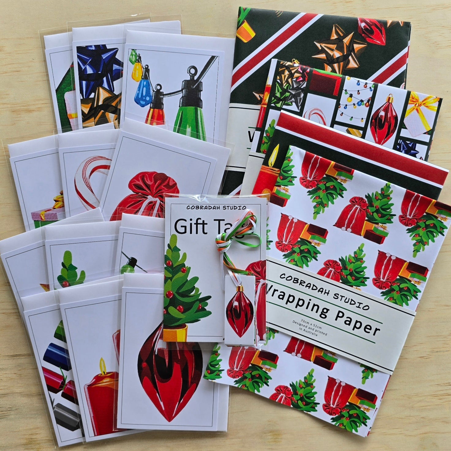 Complete Christmas gift wrapping collection