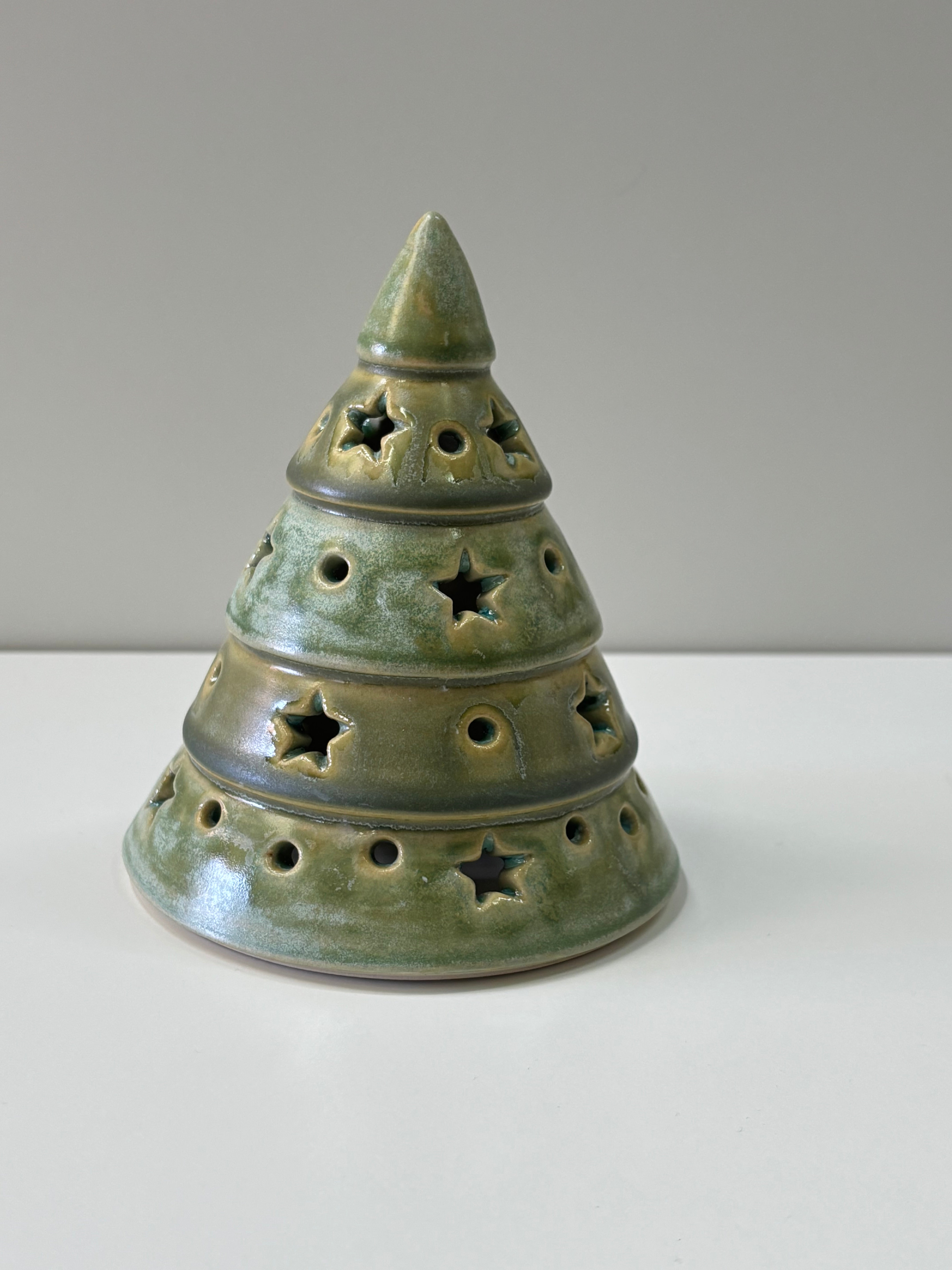Ceramic Christmas Tree Luminaries Lantern