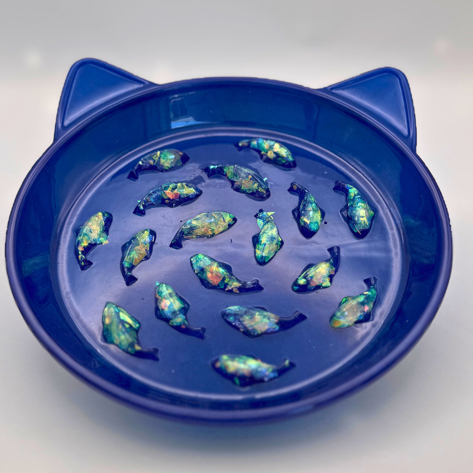 Handmade Resin Slow Feeder Cat Bowl