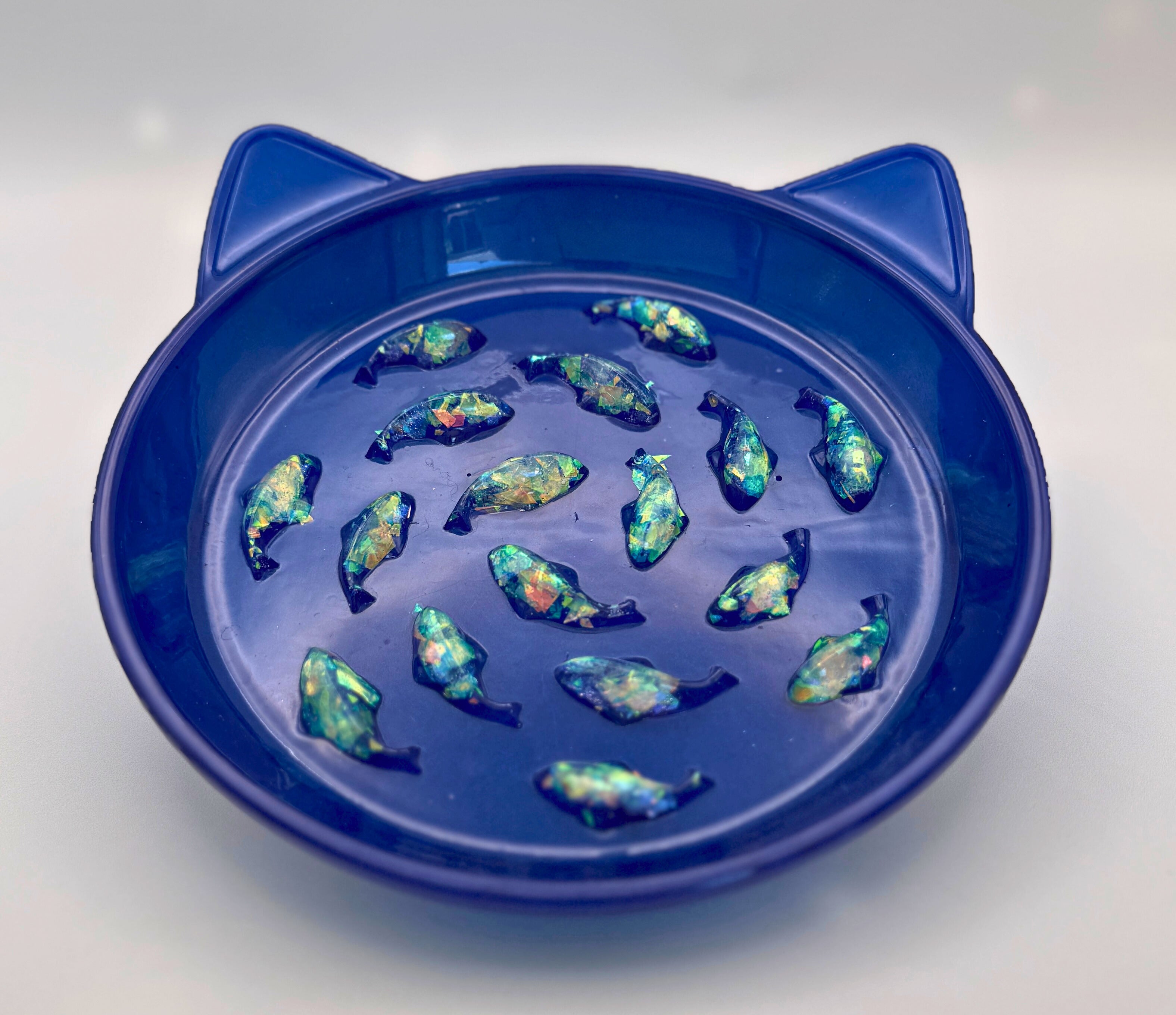 Handmade Resin Slow Feeder Cat Bowl