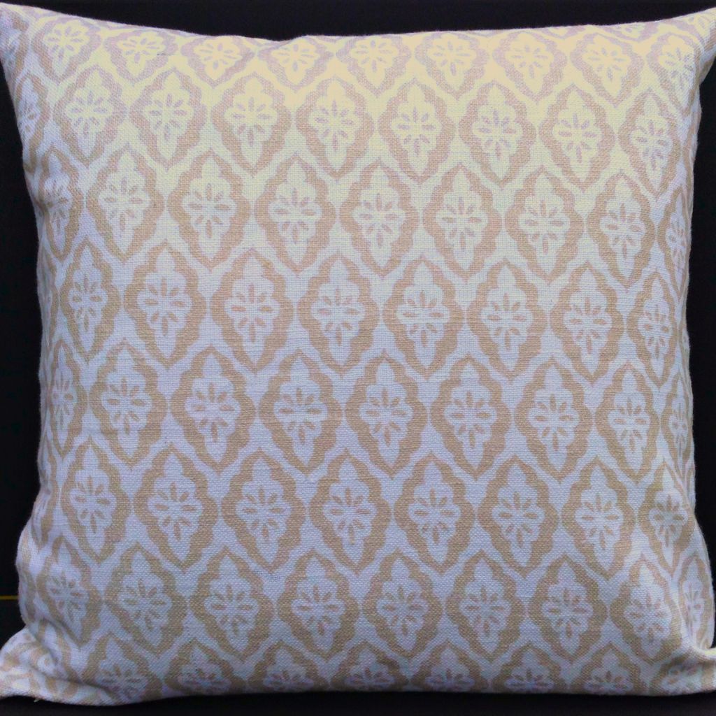 Classic design cushion beige and white cushion cover.