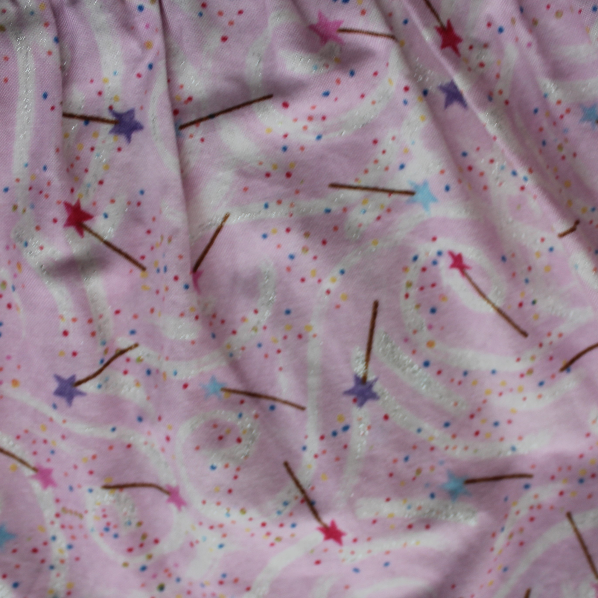 Girls Dress, Size 6, Multicoloured Spots/Fairy Wands.