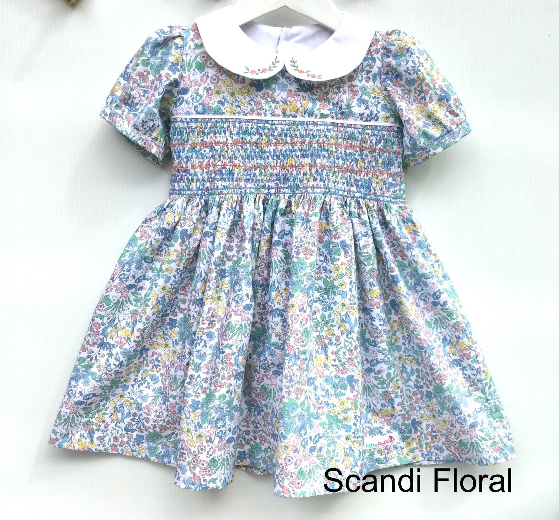 Liberty Smocked Dresses with Hand Embroidered Collars