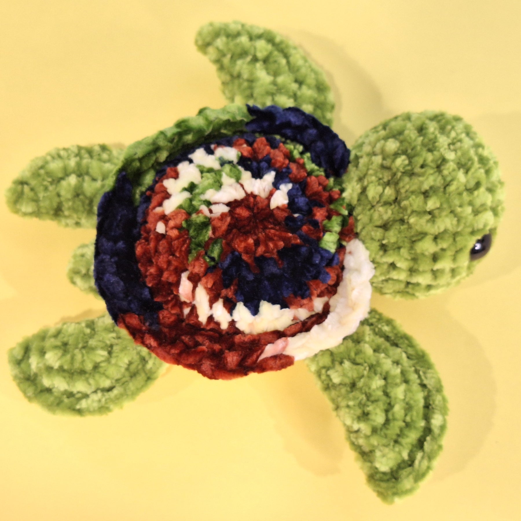 Hand made crocheted velvet Sea Turtle