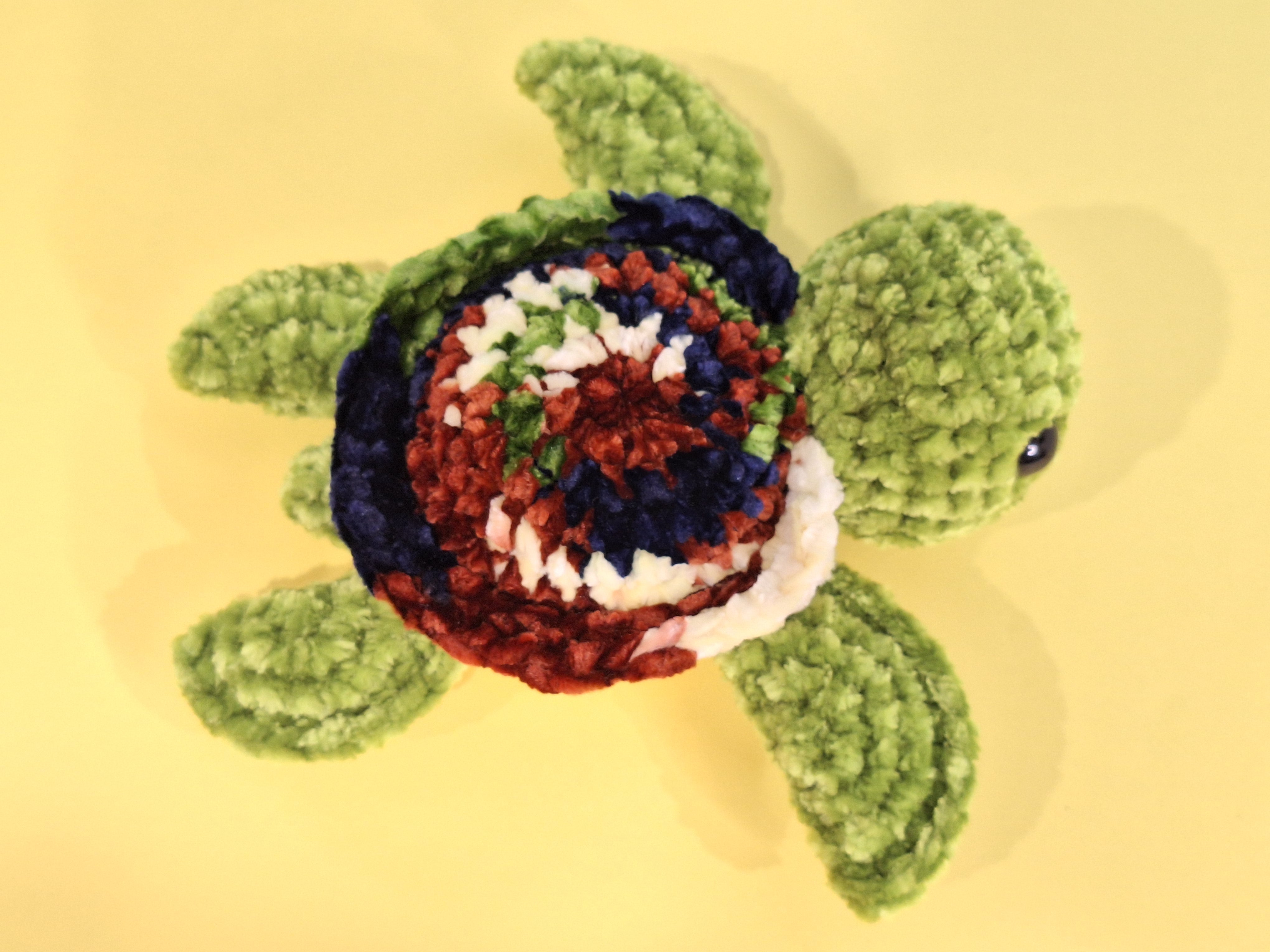 Hand made crocheted velvet Sea Turtle