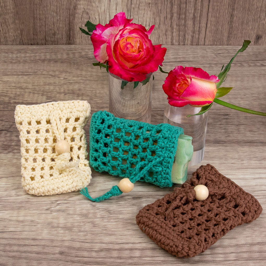 Soap Saver Sets - Bathroom Washer Alternatives - Set of Three with Soap