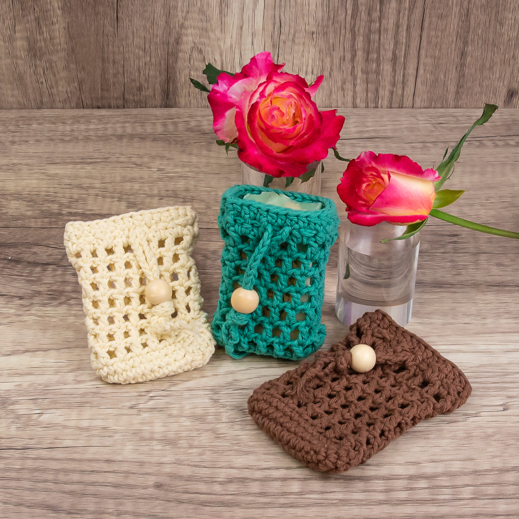 Soap Saver Sets - Bathroom Washer Alternatives - Set of Three with Soap