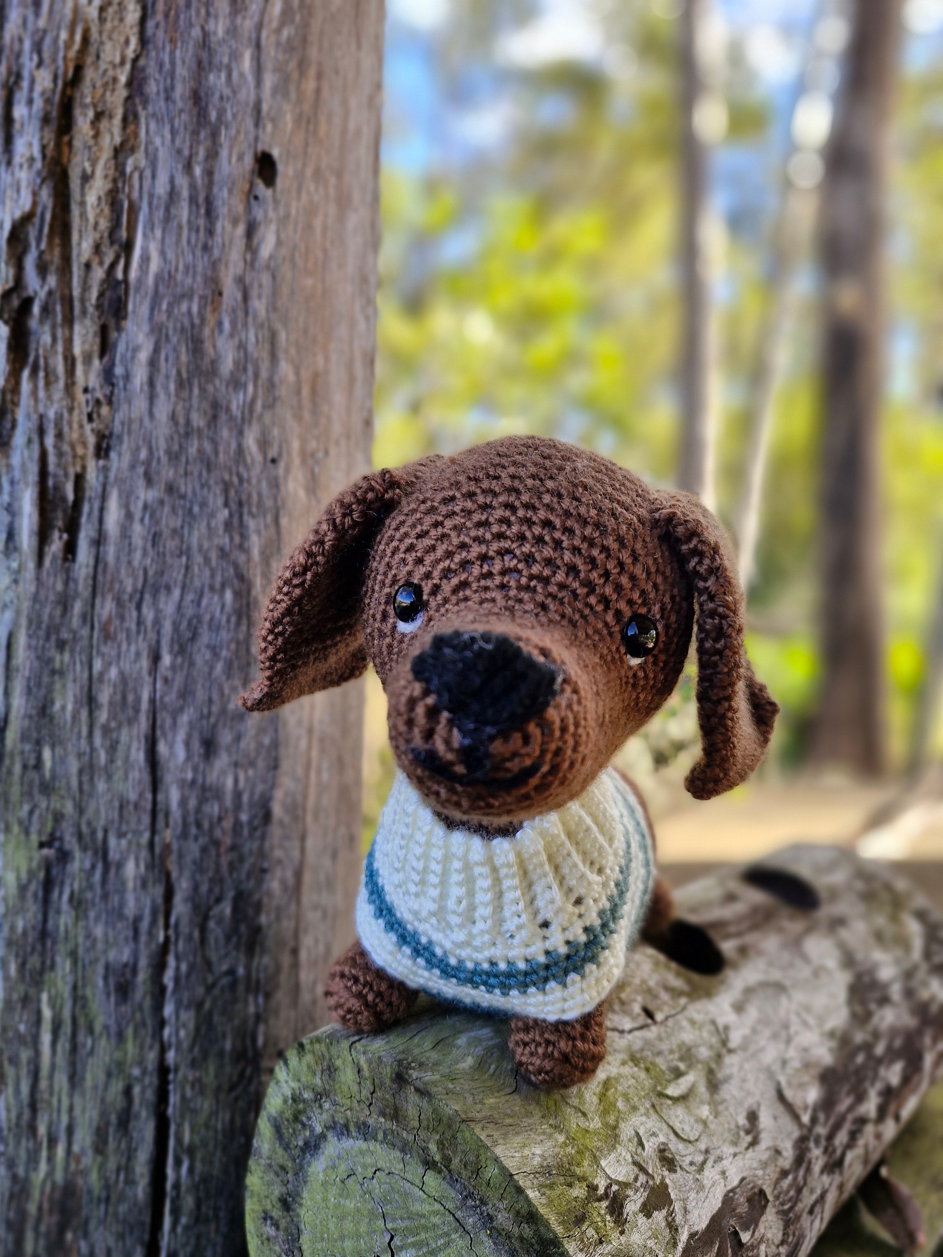 Super cute Hand crochet Dachshund Dog (Sausage Dog)