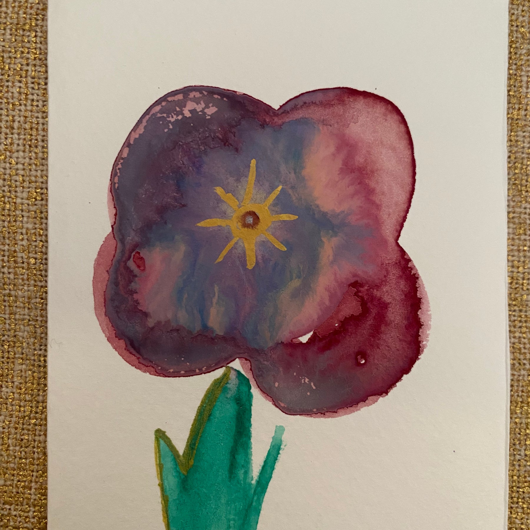 Two Unique Hand Painted Watercolour Cards | Handmade Unique Blank Flower Cards