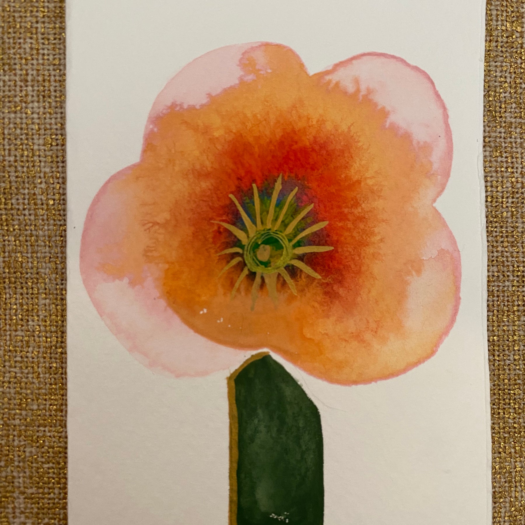 Two Unique Hand Painted Watercolour Cards | Handmade Unique Blank Flower Cards