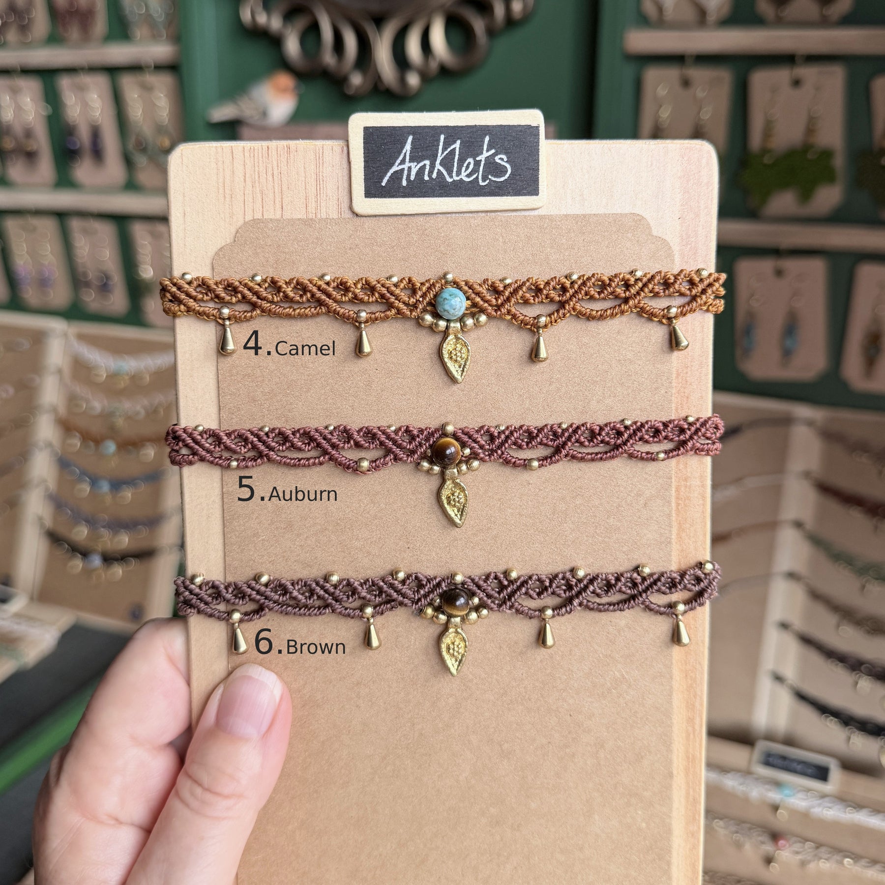 Micro Macrame Boho Anklet with lots of colour choices
