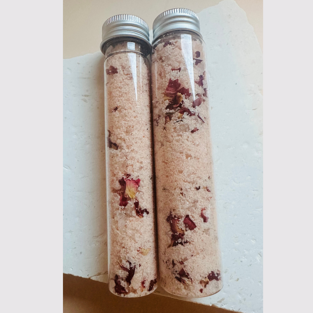 Rose Aura Bath Salt | Rose Geranium Botanical Mineral Bath Soak
