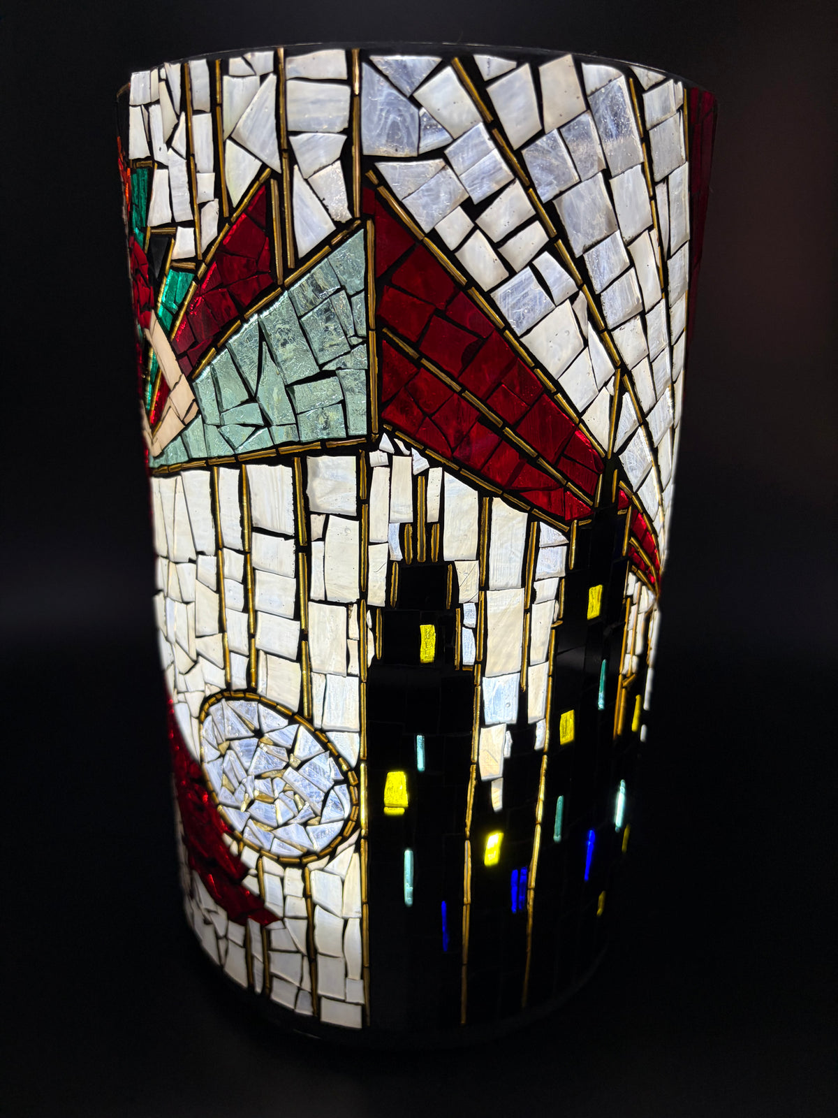 Myrtle – Handmade Art Deco Mosaic Votive
