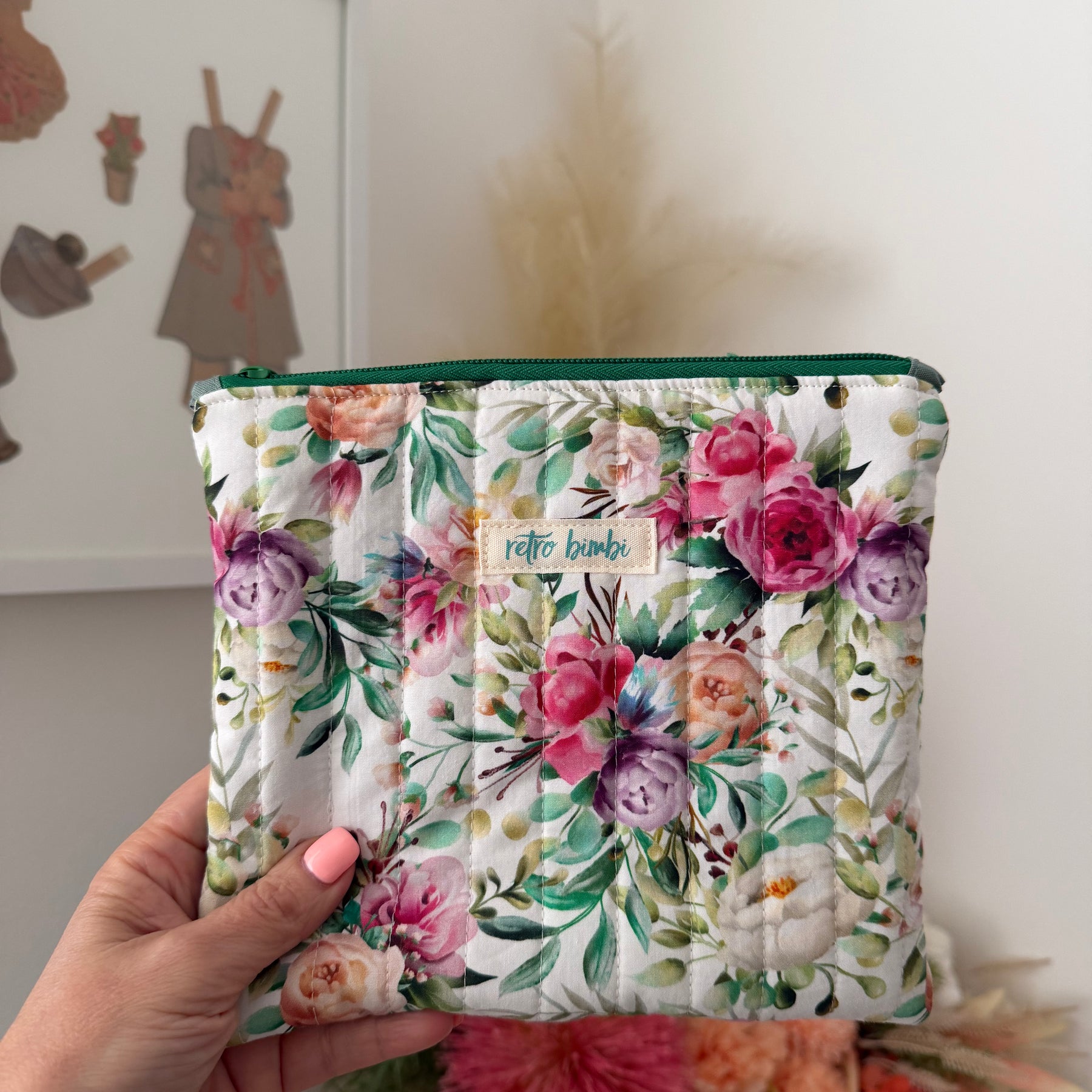 Medium Quilted Pouch - Various Designs