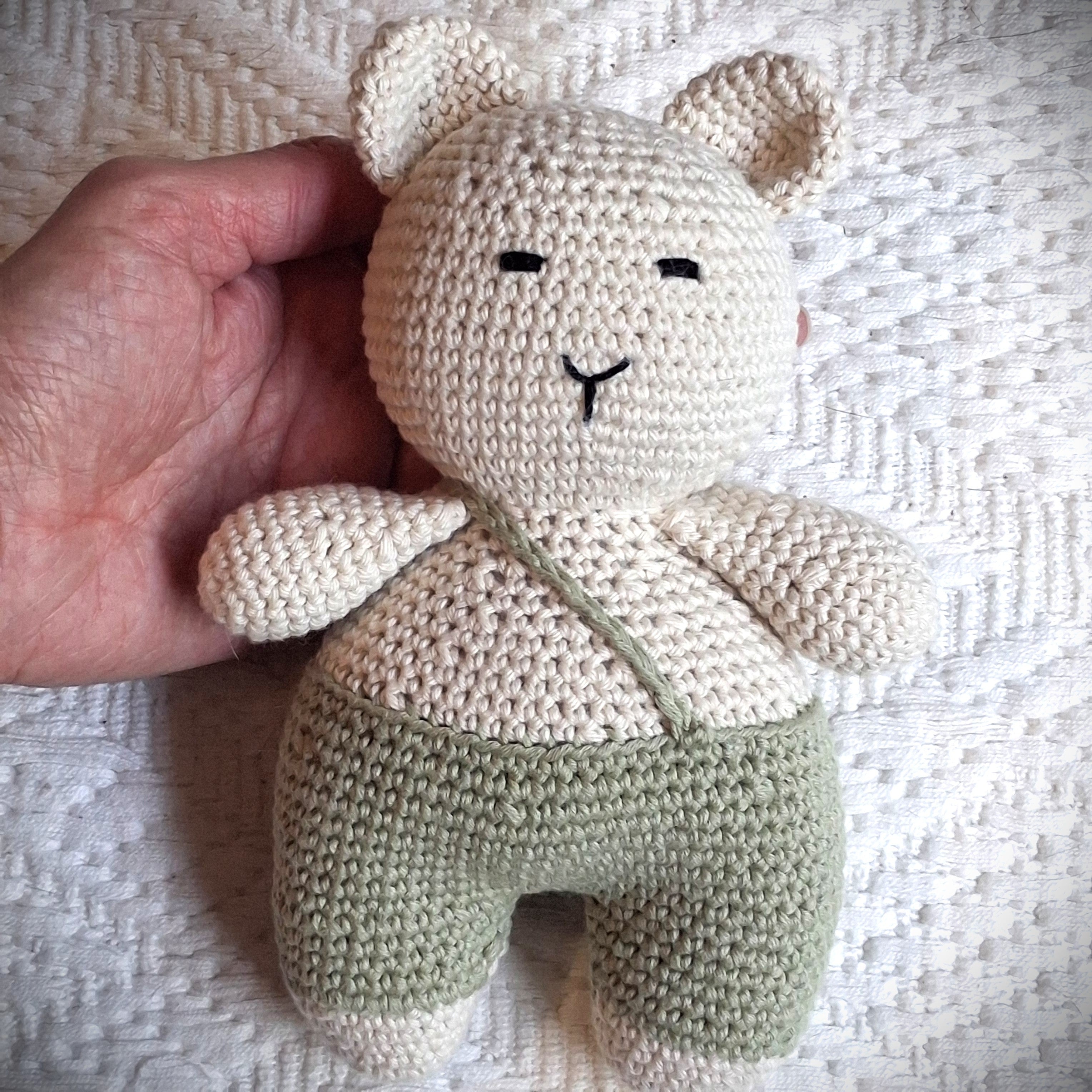 Handmade Crochet Toy Tubby Bear - 100% Cotton