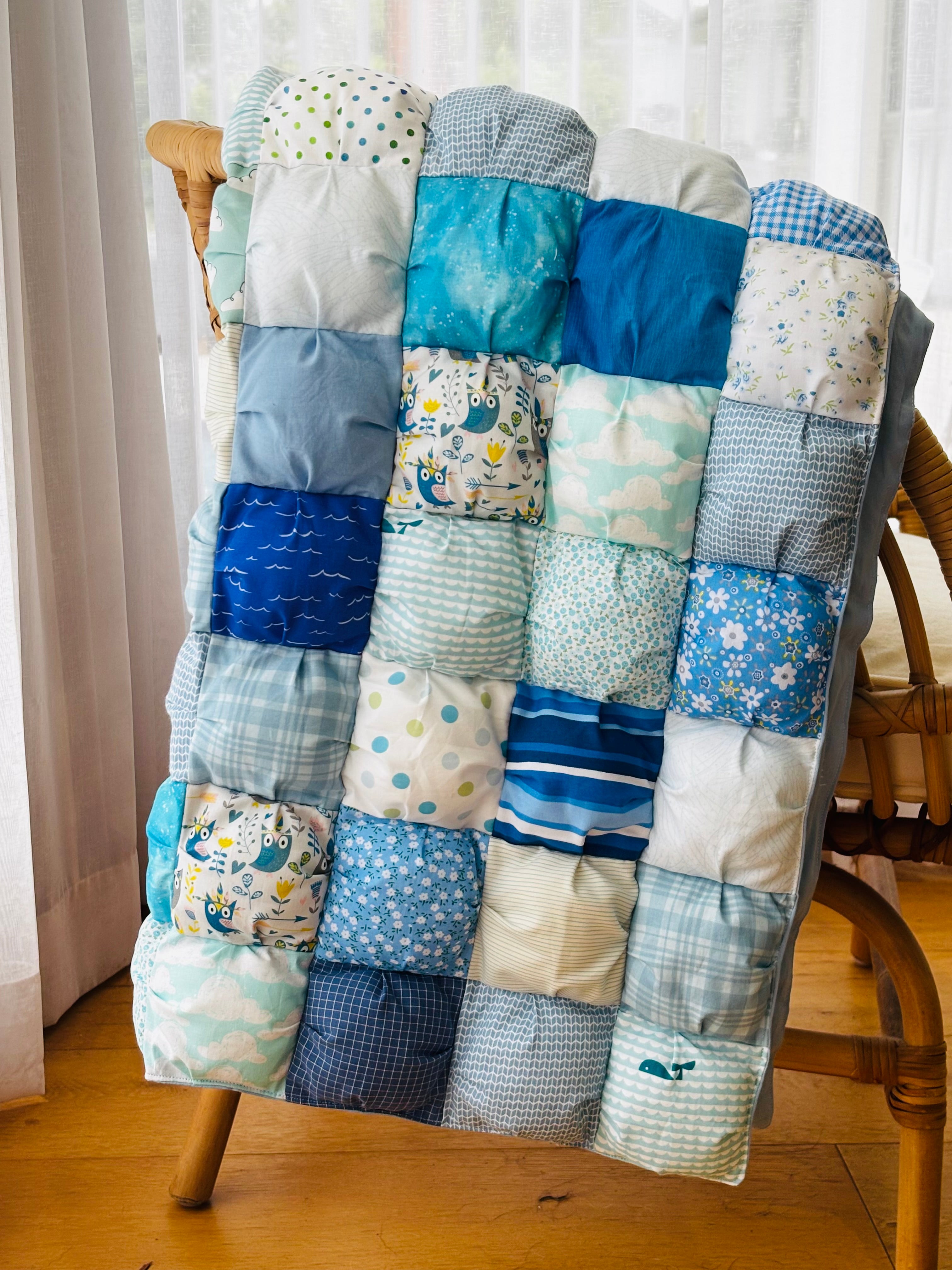 Handmade Puff Quilt Play Mat | Soft Cotton Baby Play Mat