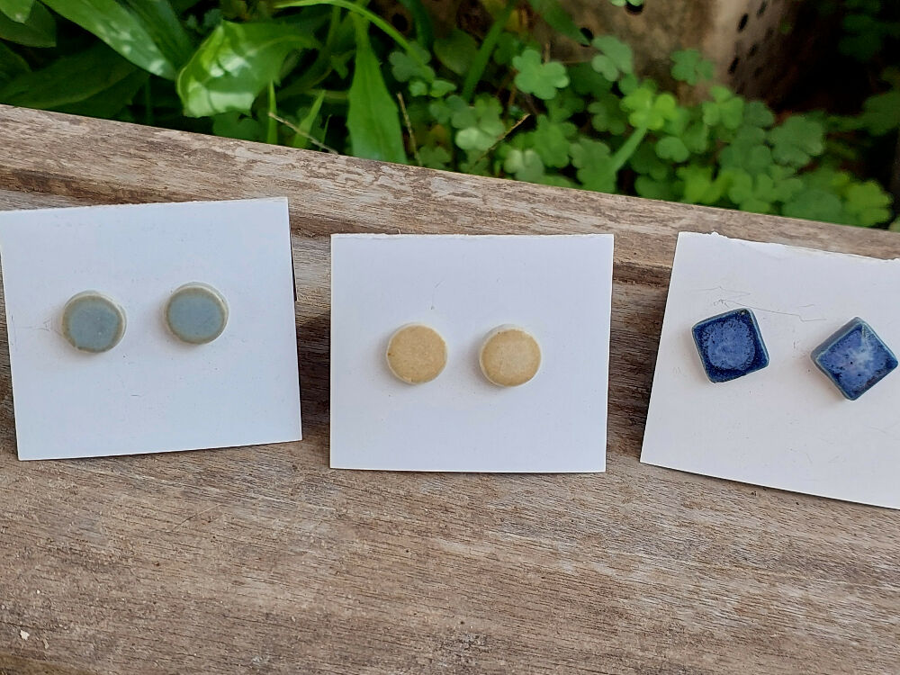 Sterling silver backed earrings
