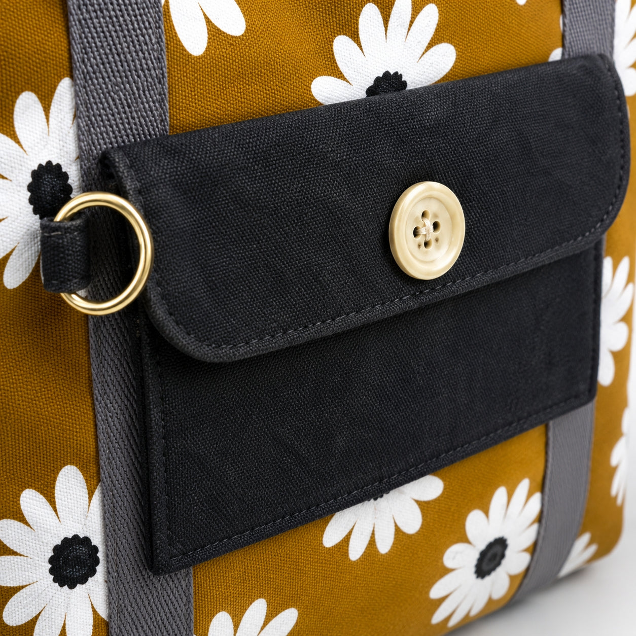 Mustard Daisy Tote