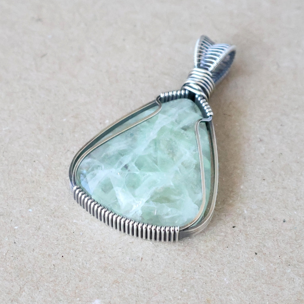 Handcrafted Fluorite Pendant - Talisman of Clear Thinking