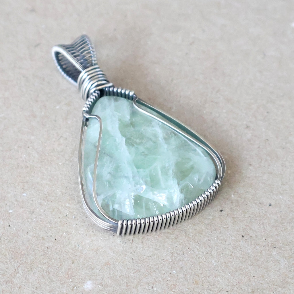 Handcrafted Fluorite Pendant - Talisman of Clear Thinking