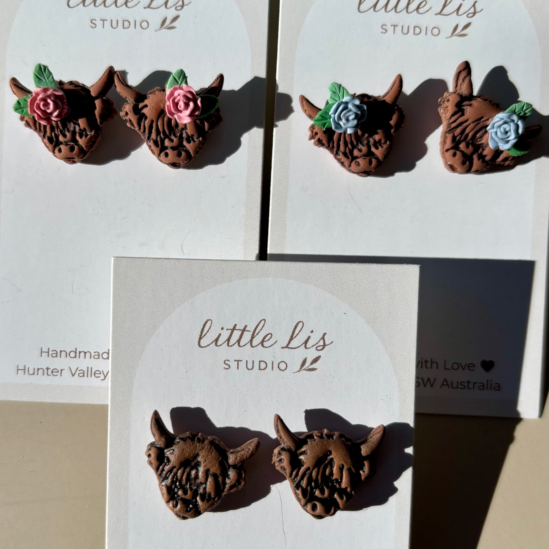 “Charlotte “ Highland Cow Earrings