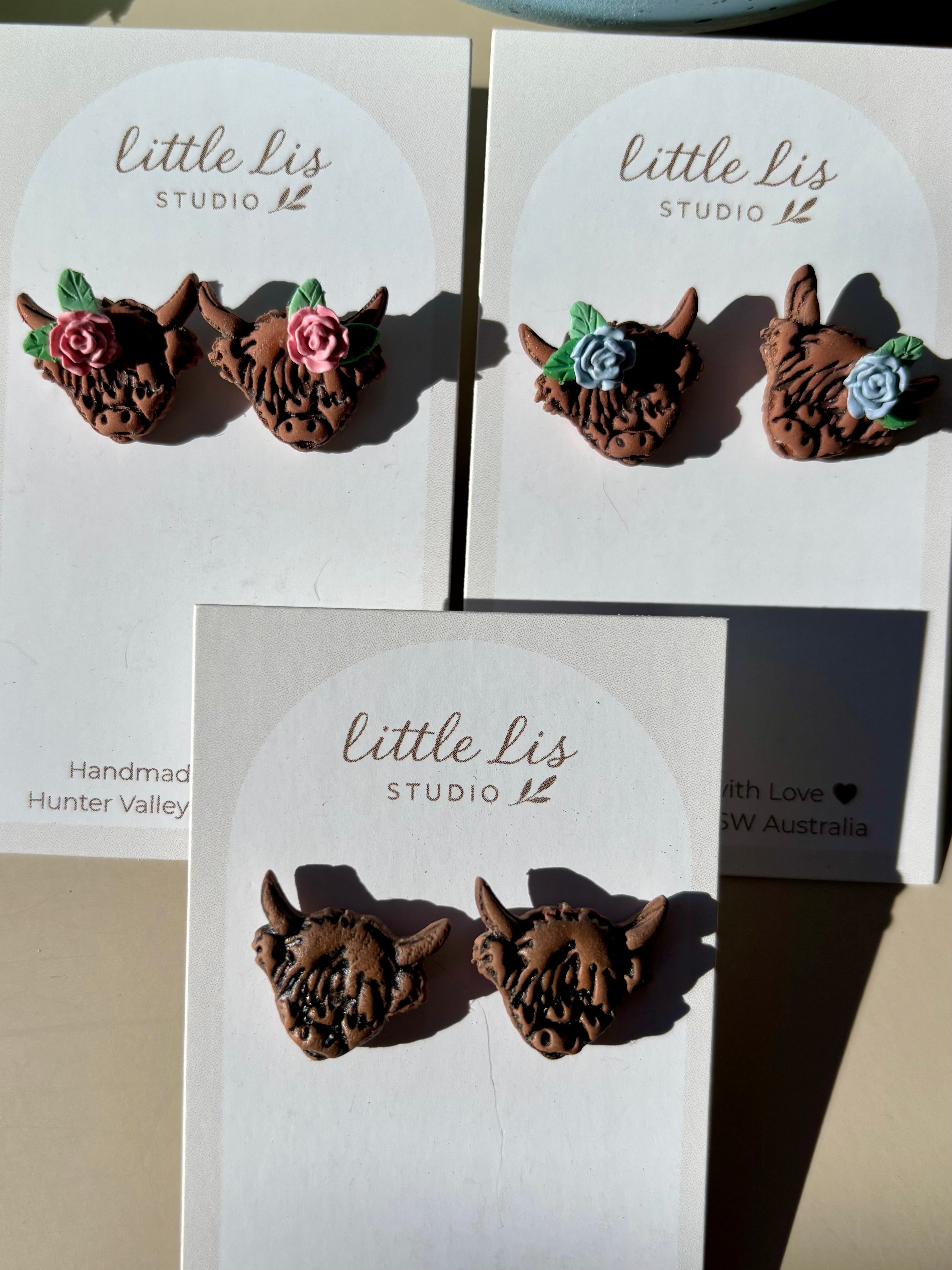 “Charlotte “ Highland Cow Earrings