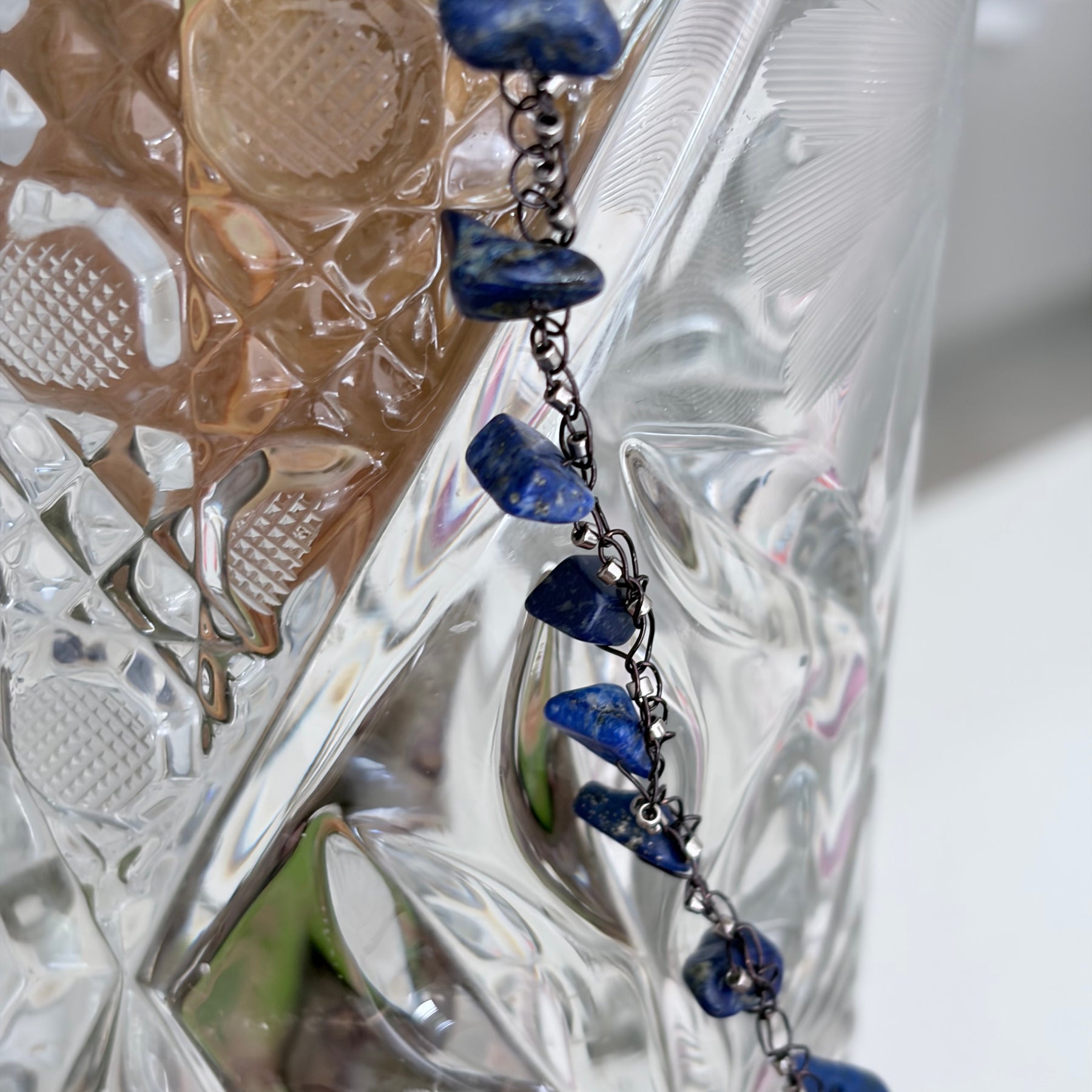 “Starry Night” Lapis Lazuli Crochet Choker