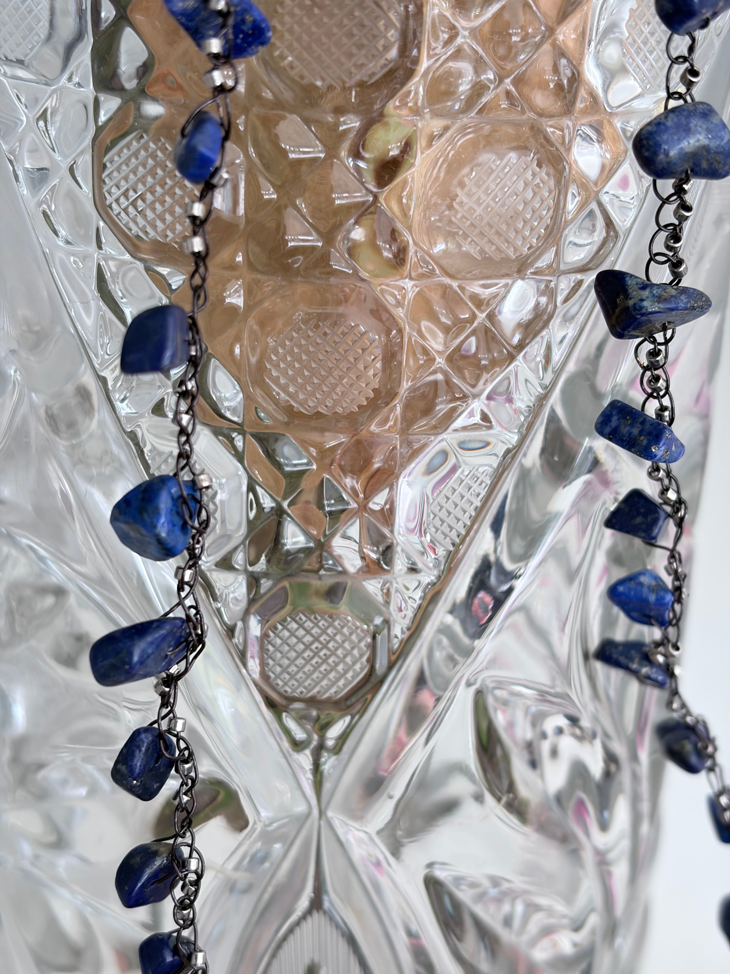 “Starry Night” Lapis Lazuli Crochet Choker