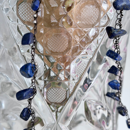 “Starry Night” Lapis Lazuli Crochet Choker