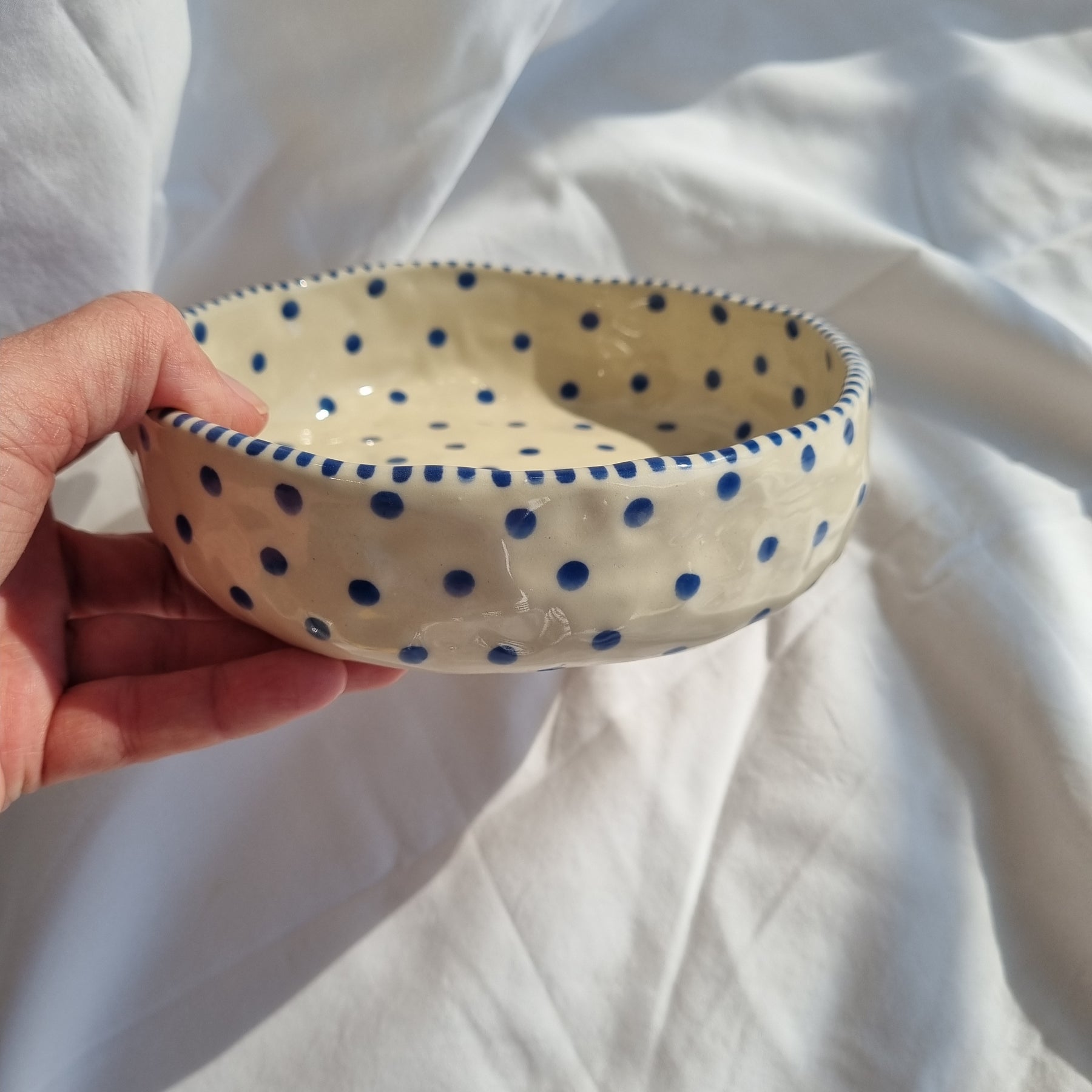 Blue Dot Everyday Bowl