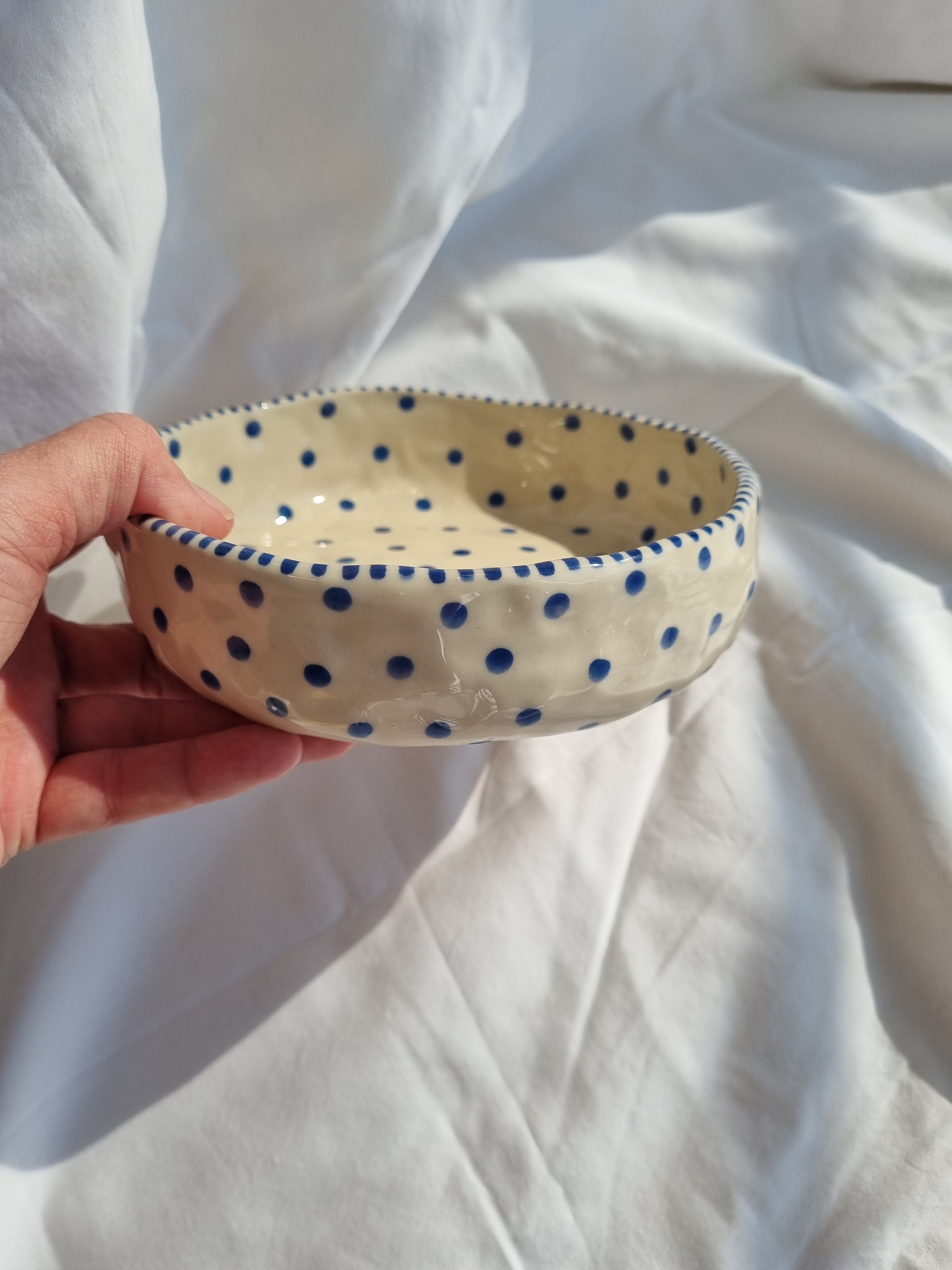 Blue Dot Everyday Bowl