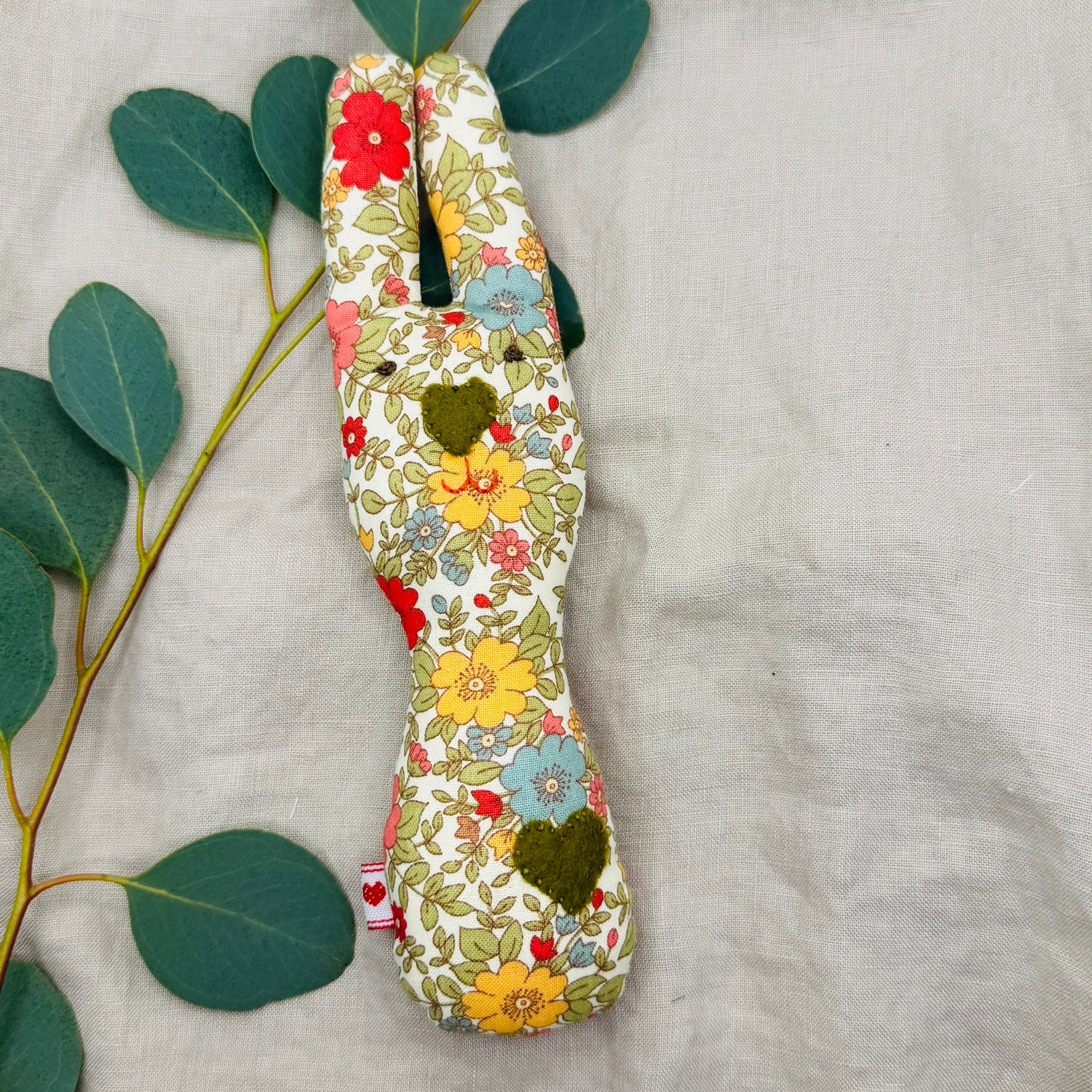 Handmade Bunny Rattle - Lots of options including Liberty