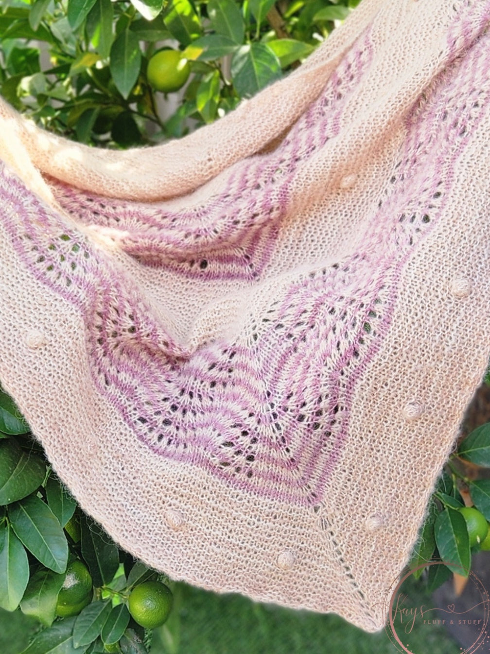 Handknit Alpaca Blend Shawl / Wrap