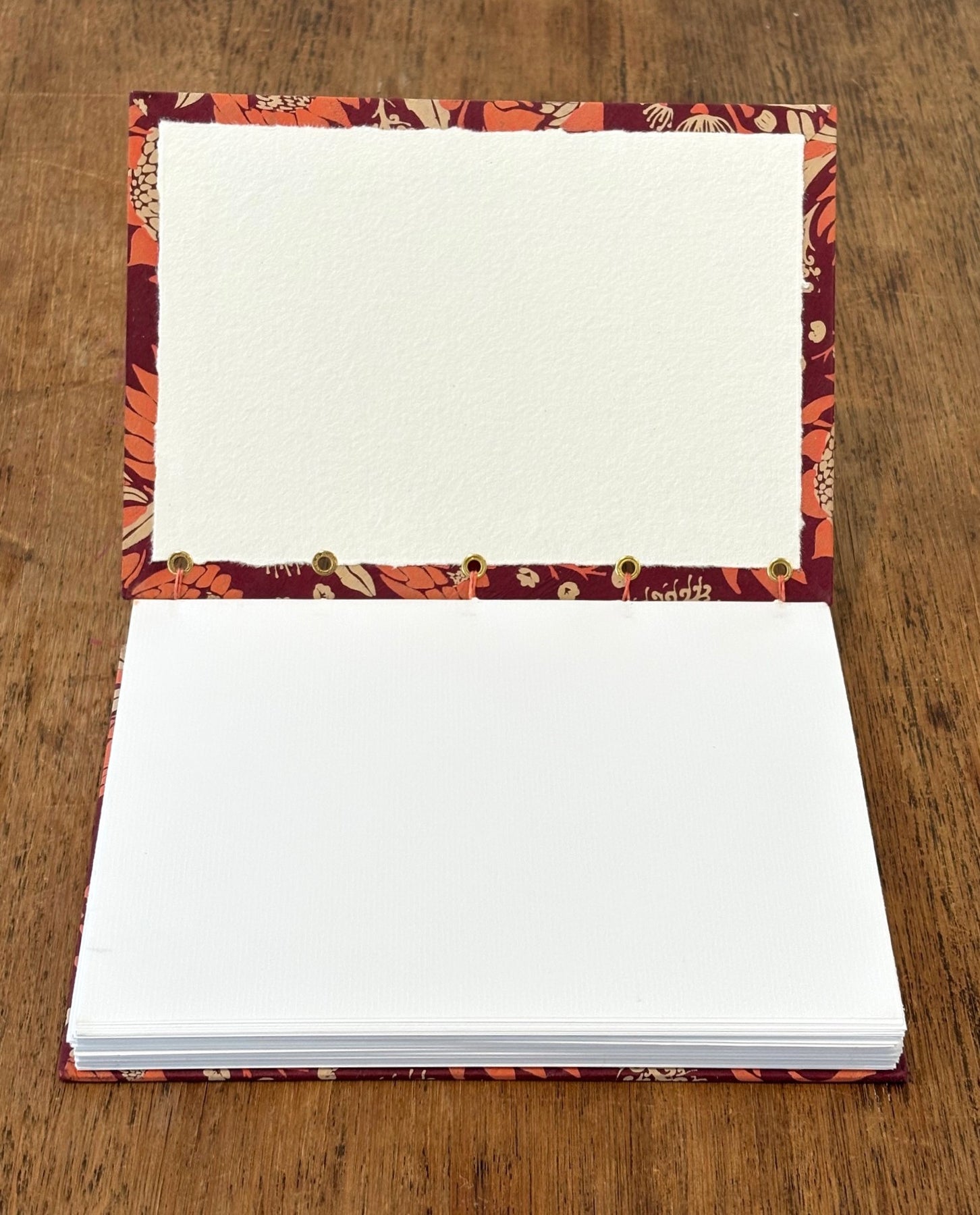 Handmade Coptic Stitch Journal, Lay Flat Design