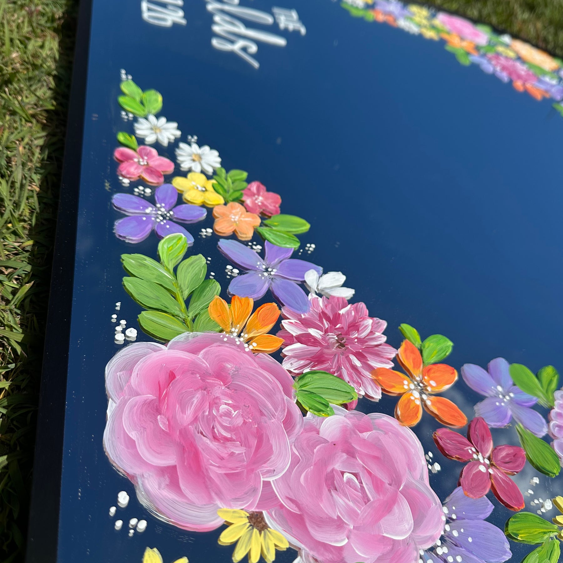 Hand Painted Arch Wedding Mirror | Custom Personalised Wedding Sign