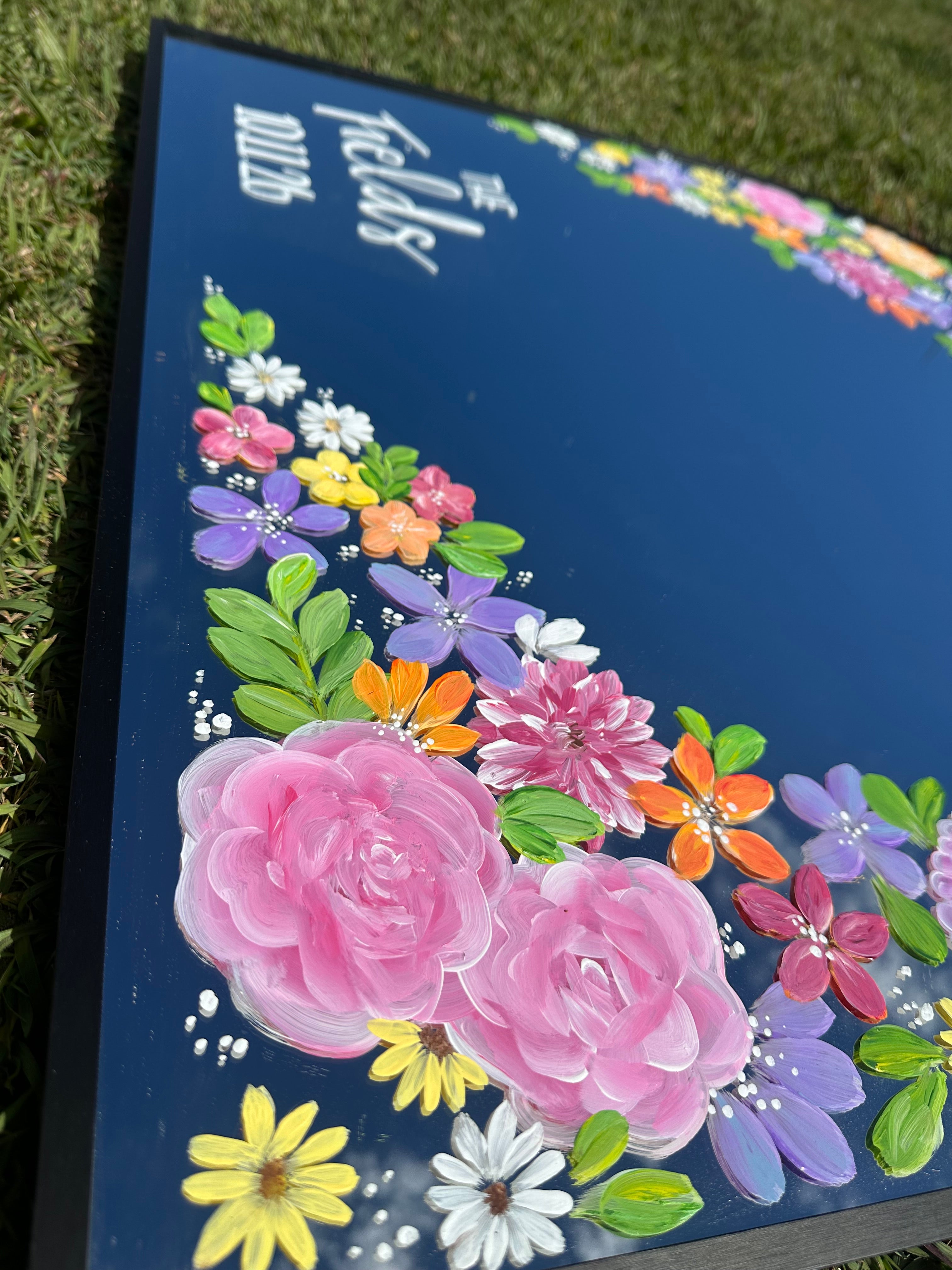 Hand Painted Arch Wedding Mirror | Custom Personalised Wedding Sign