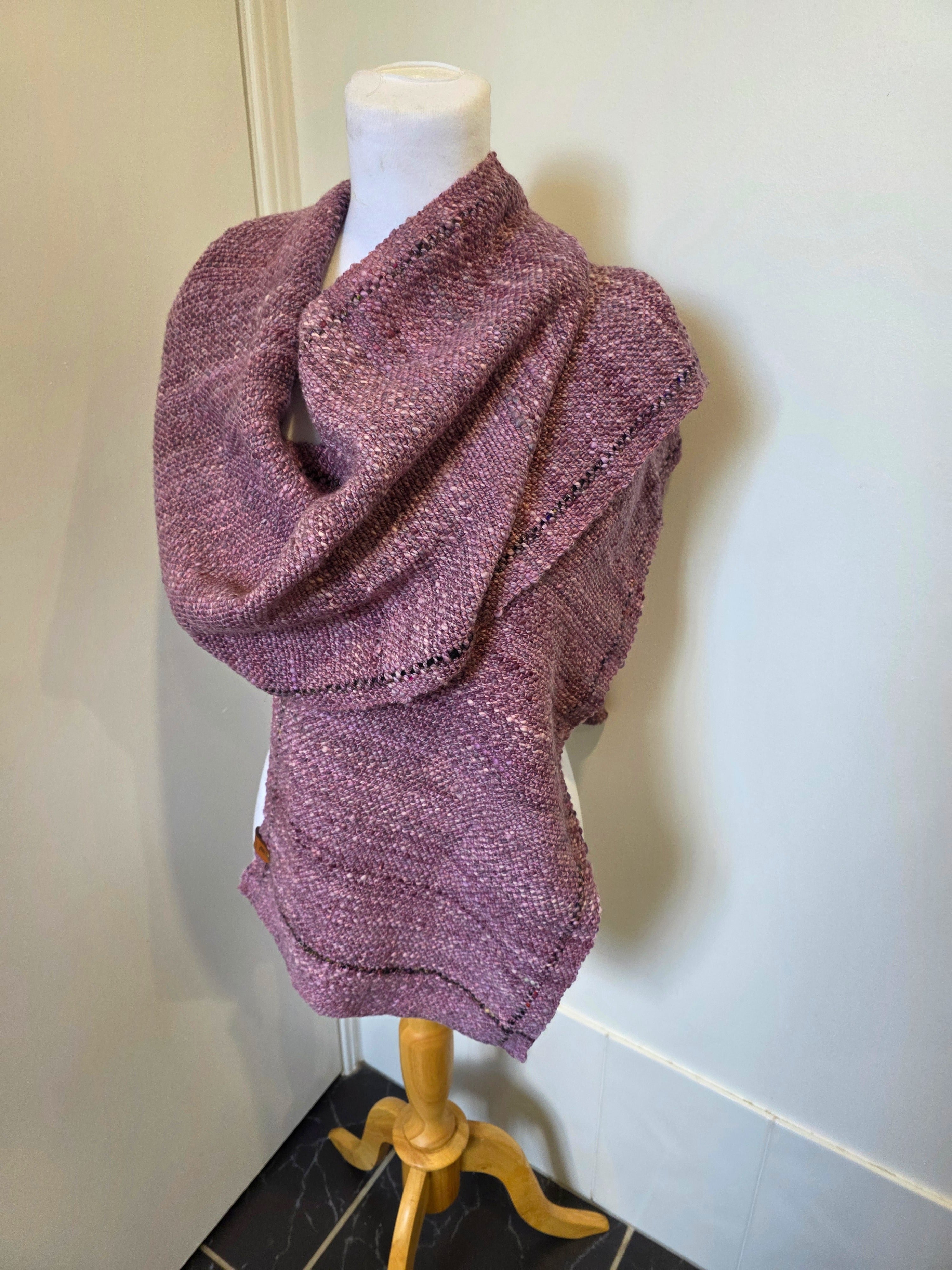 Hand Spun and Hand Woven long scarf