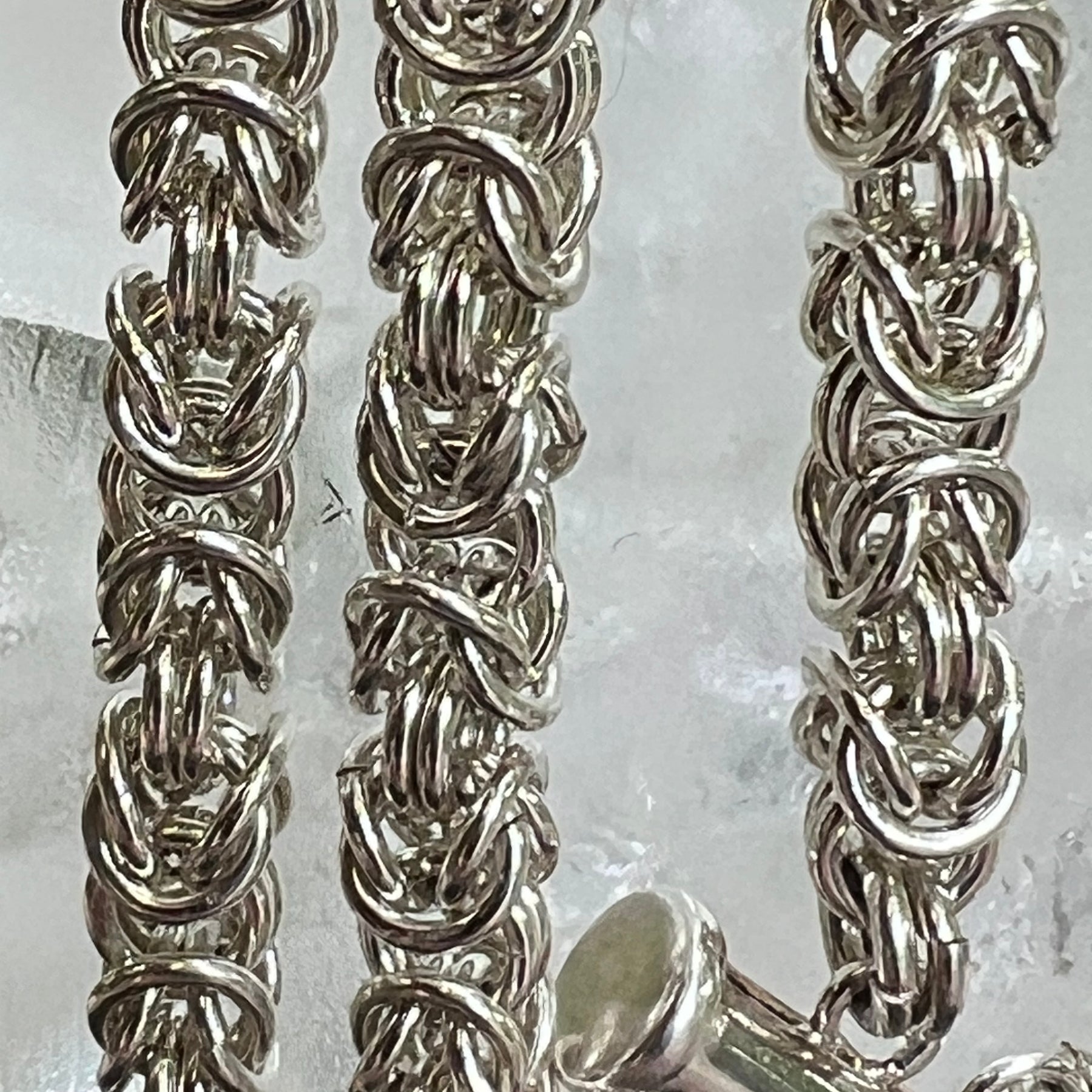Sterling Silver Double Bracelet - "Byzantine"