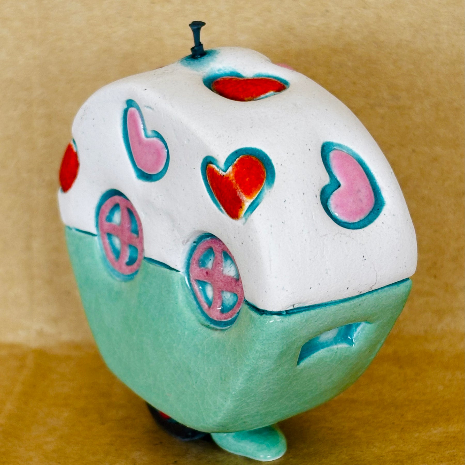 Small Retro Collectable Ceramic Caravan 3