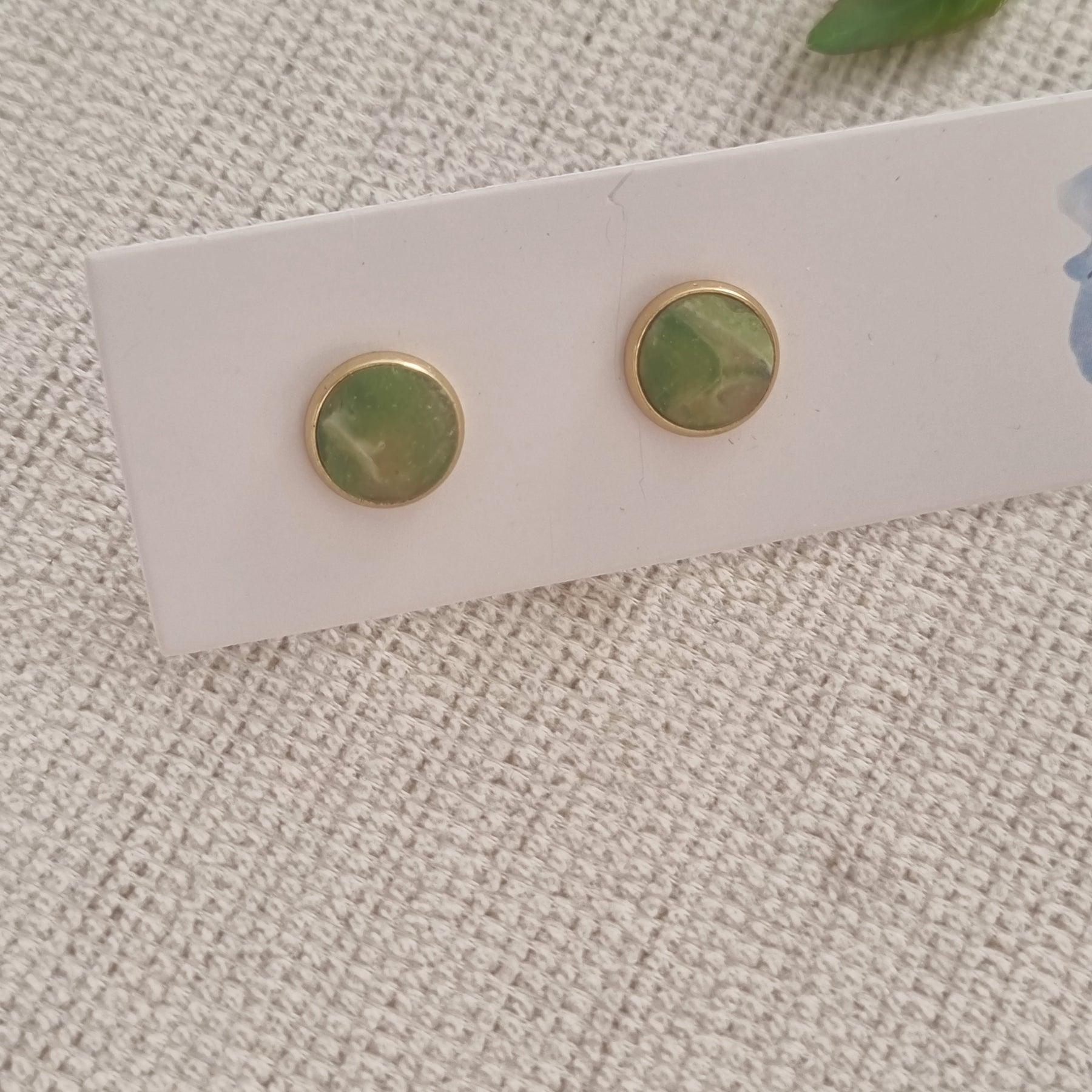 Sage Marble Studs